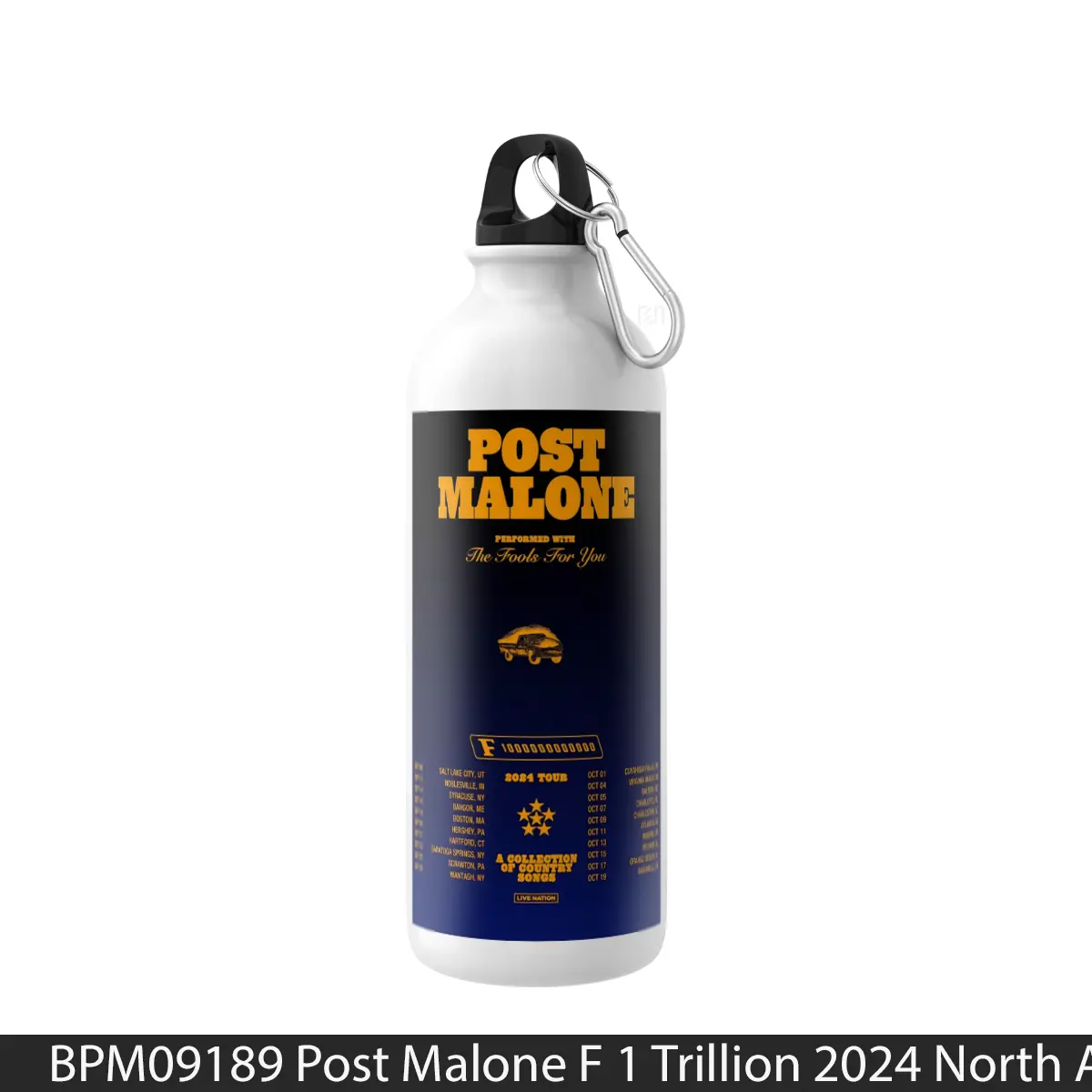 Botol Post Malone F 1 Trillion 2024 North American Tour 1 - Music Sport Bottle