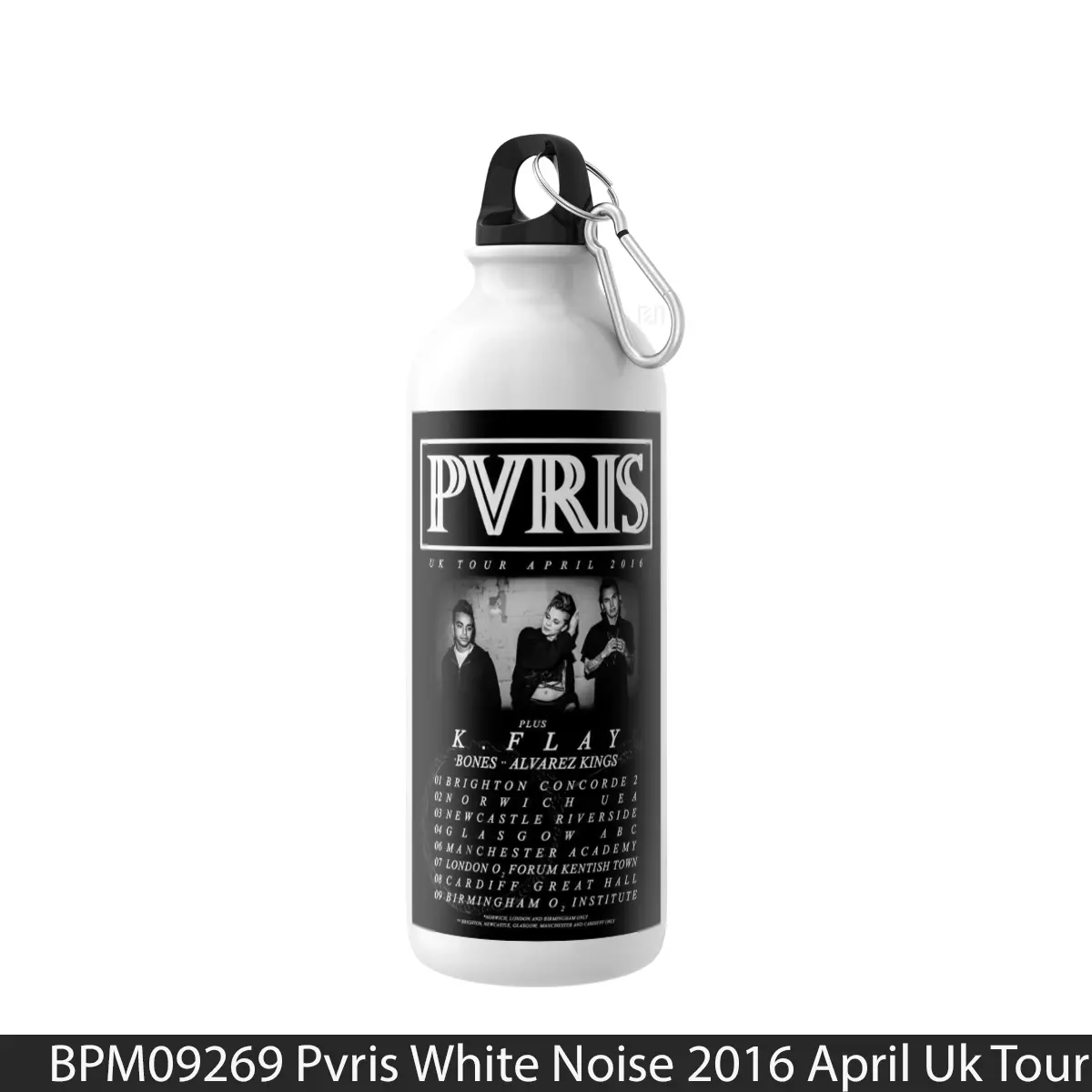 Botol Pvris White Noise 2016 April Uk Tour Print 1 - Music Sport Bottle