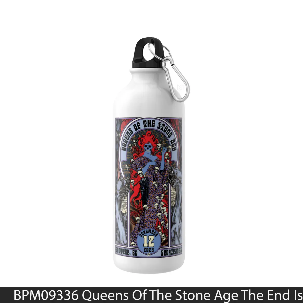 Botol Queens Of The Stone Age The End Is Nero 2023 Tour - Music Sport Bottle