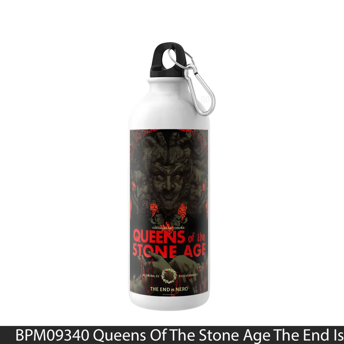 Botol Queens Of The Stone Age The End Is Nero 2024 Tour - Music Sport Bottle