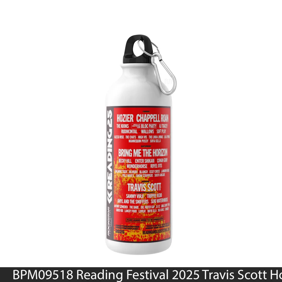 Botol Reading Festival 2025 Travis Scott Hozier Chase Atlantic - Music Sport Bottle