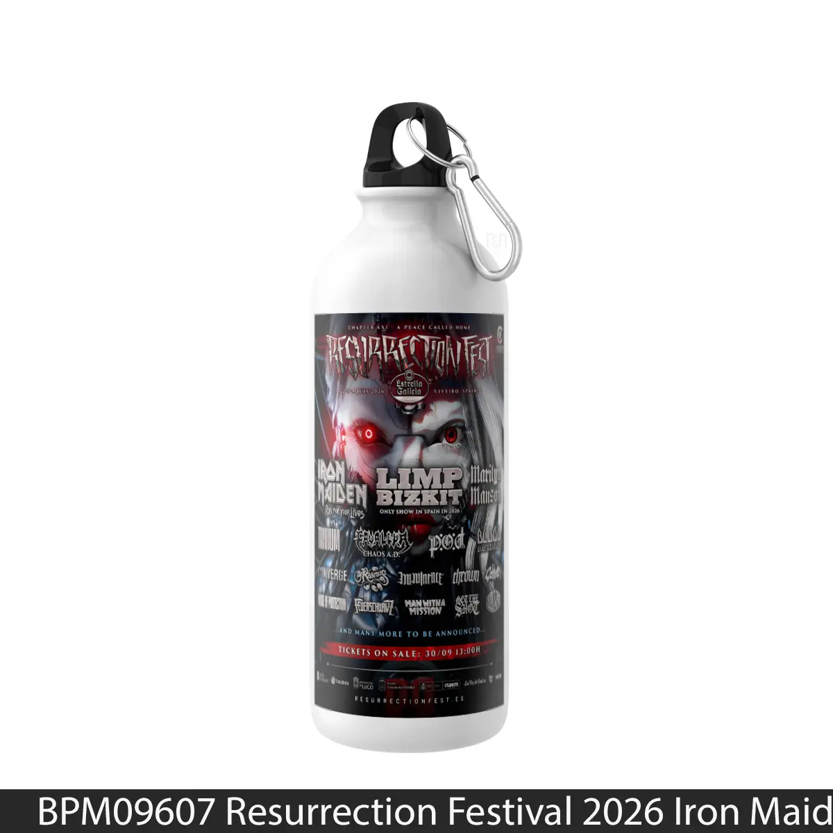 Botol Resurrection Festival 2026 Iron Maiden Limp Bizkit - Music Sport Bottle