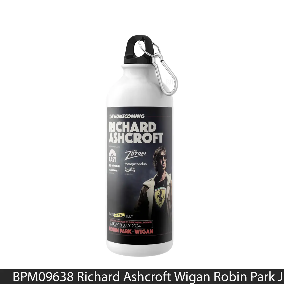 Botol Richard Ashcroft Wigan Robin Park July 2024 - Music Sport Bottle