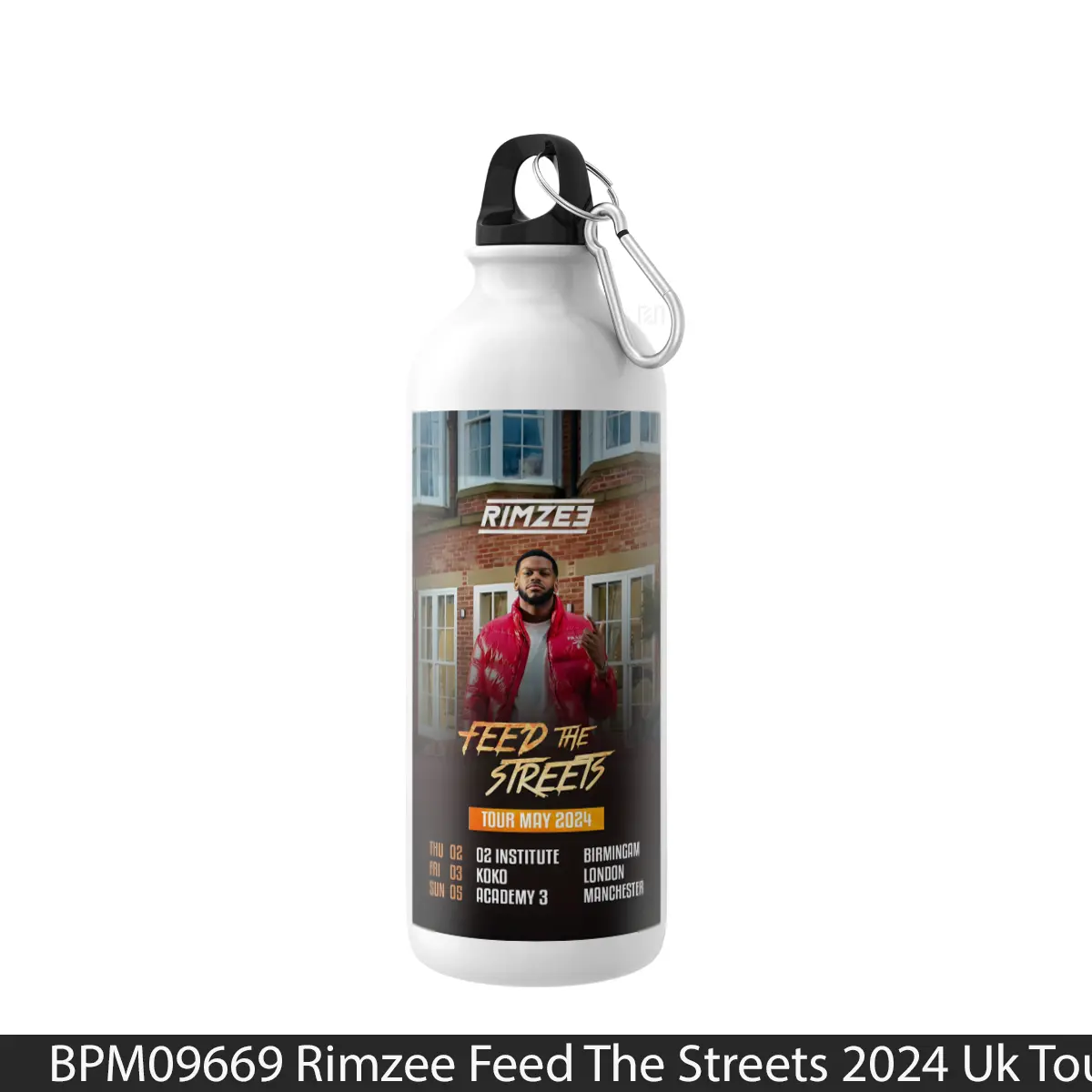Botol Rimzee Feed The Streets 2024 Uk Tour - Music Sport Bottle