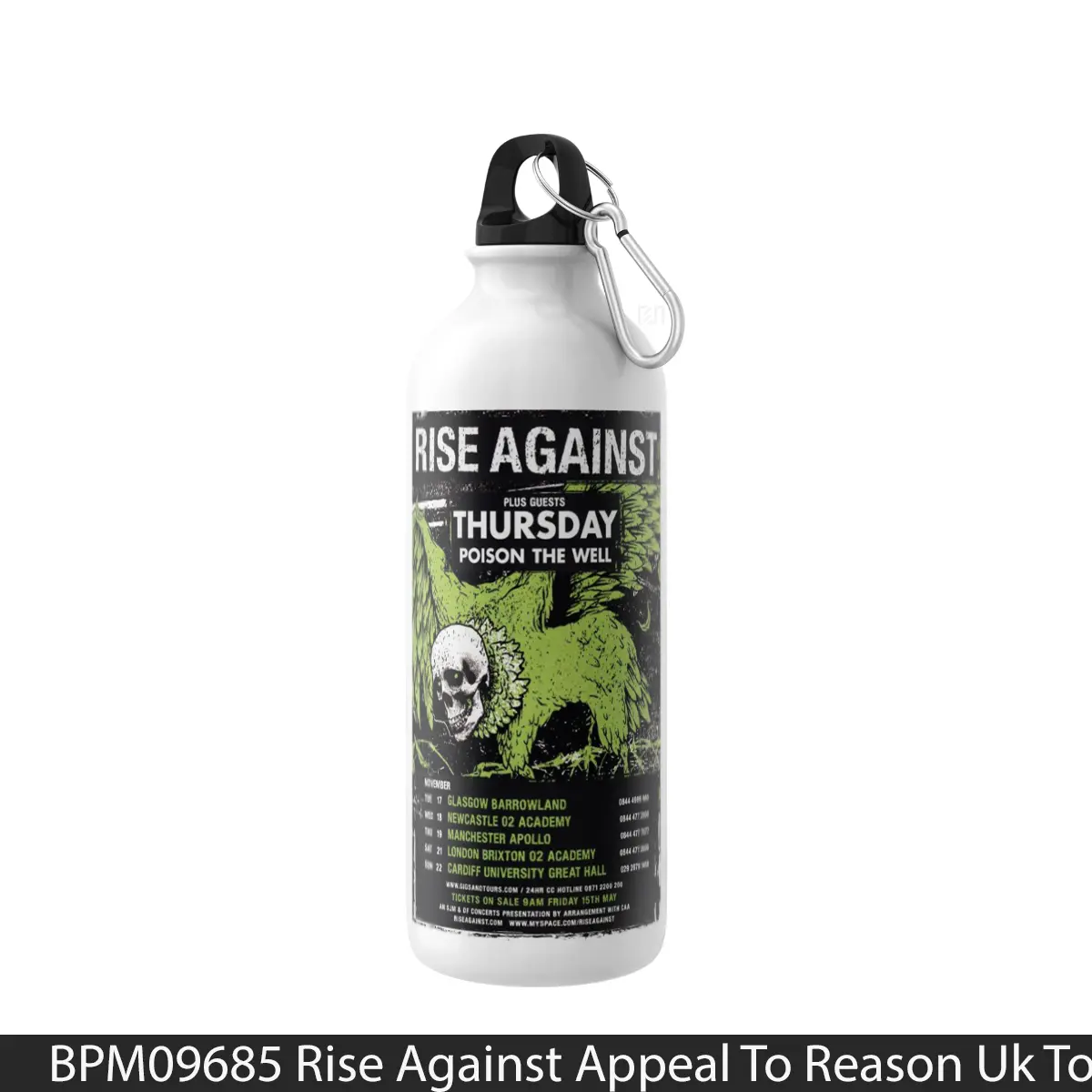 Botol Rise Against Appeal To Reason Uk Tour 2009 - Music Sport Bottle