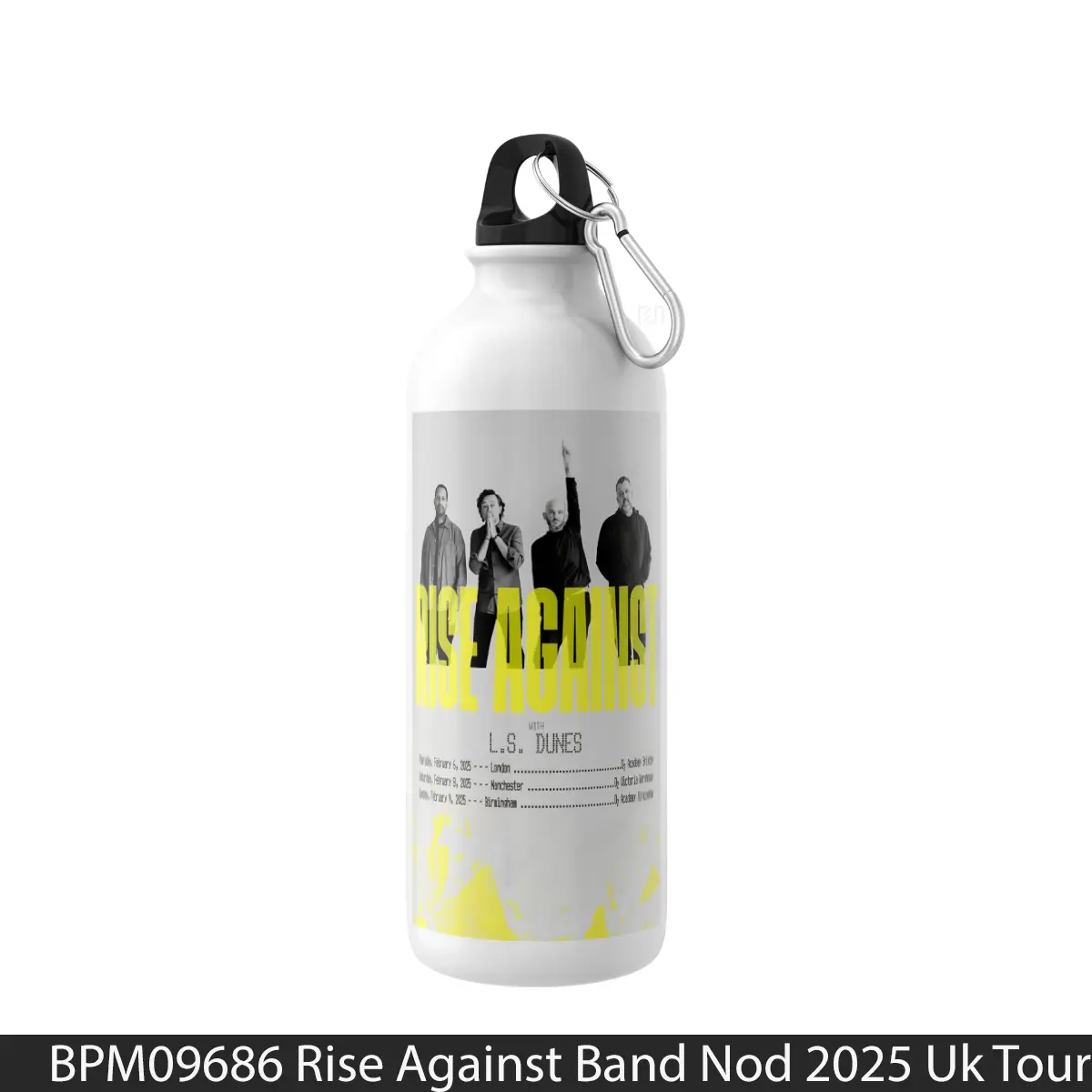 Botol Rise Against Band Nod 2025 Uk Tour - Music Sport Bottle