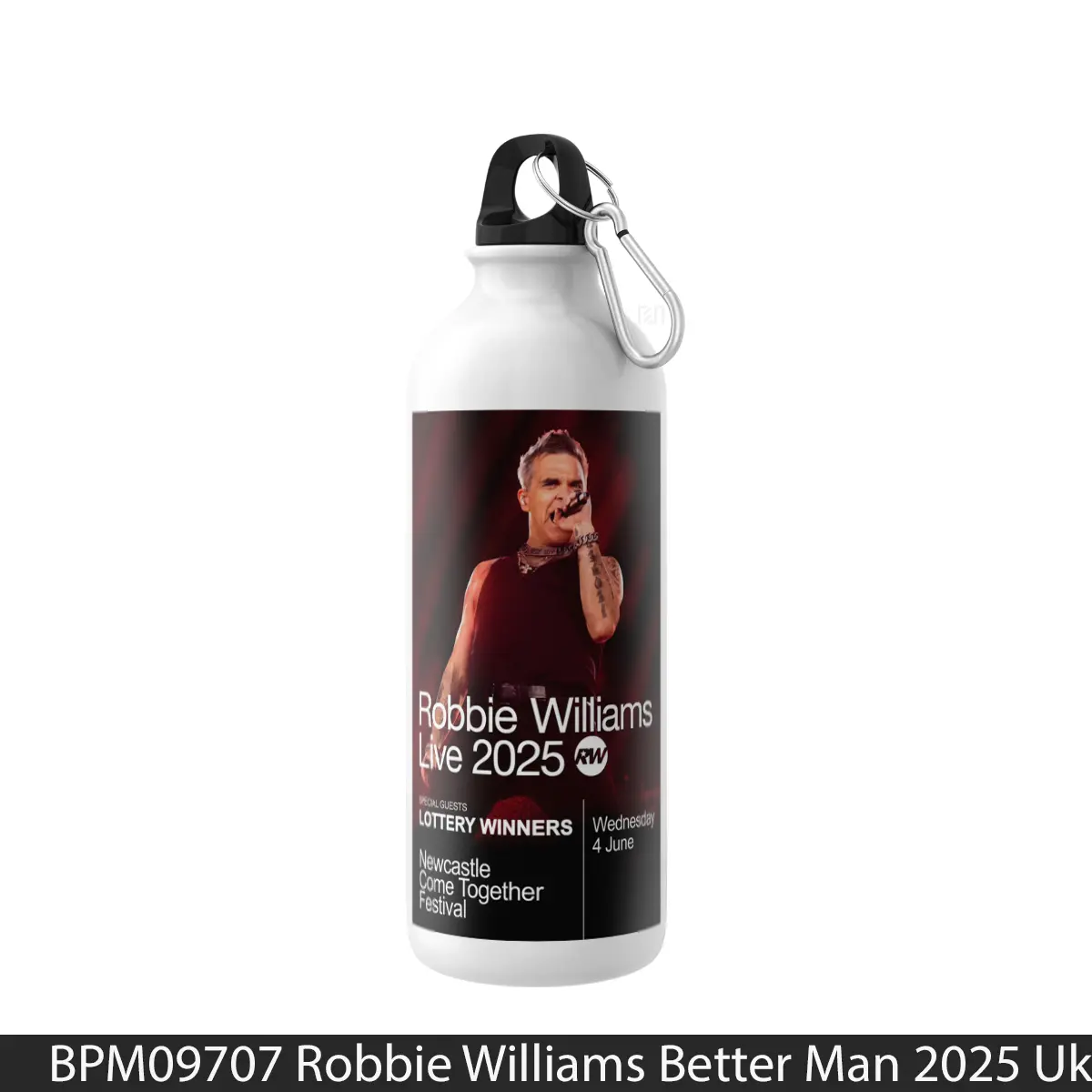 Botol Robbie Williams Better Man 2025 Uk Tour - Music Sport Bottle