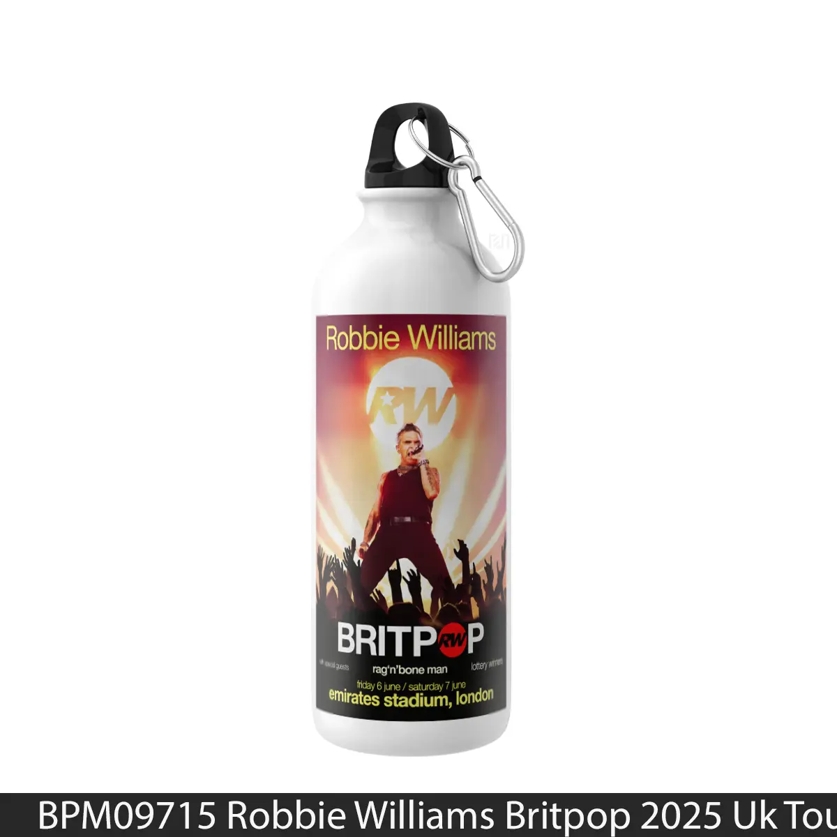 Botol Robbie Williams Britpop 2025 Uk Tour London Emirates - Music Sport Bottle