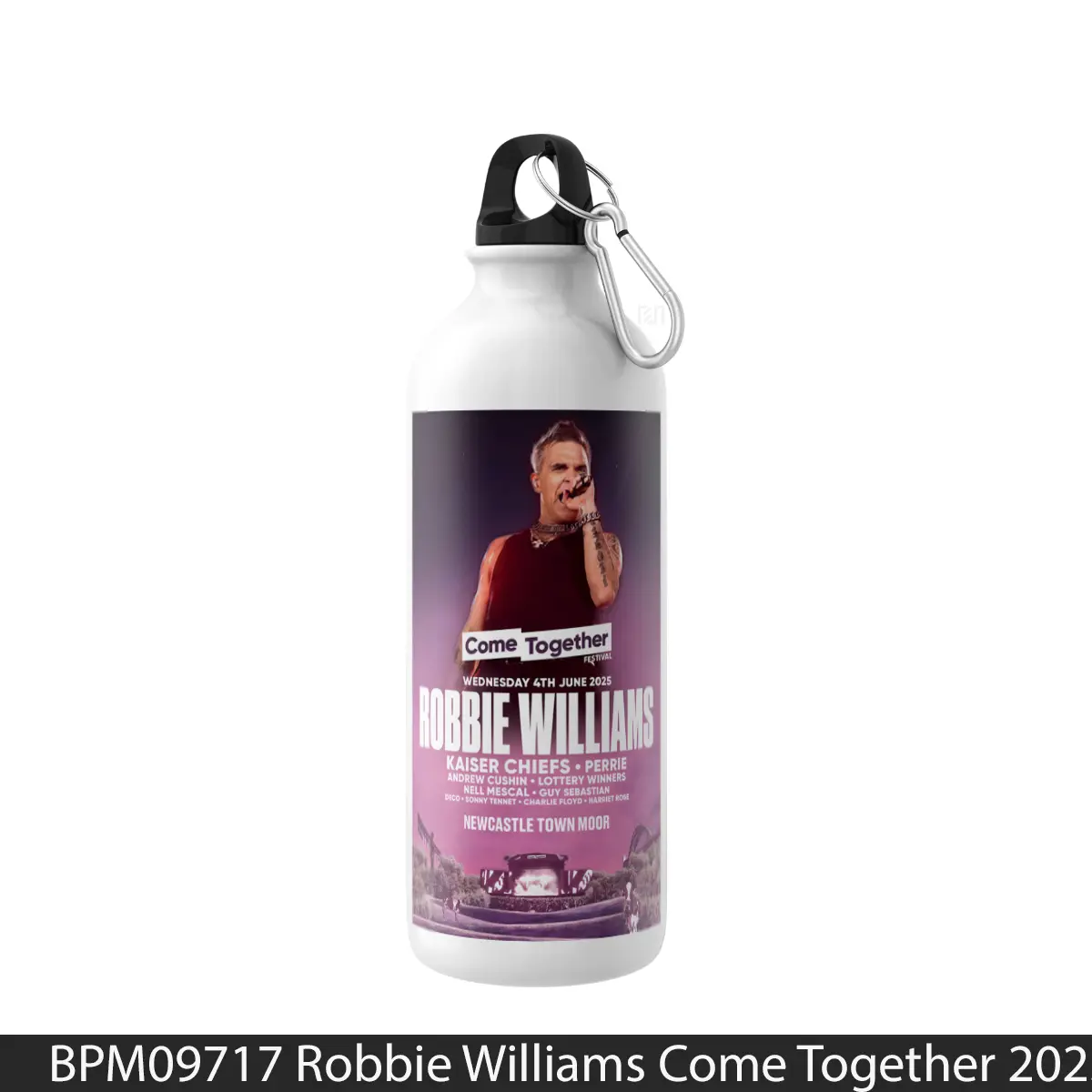 Botol Robbie Williams Come Together 2025 Festival Line U - Music Sport Bottle