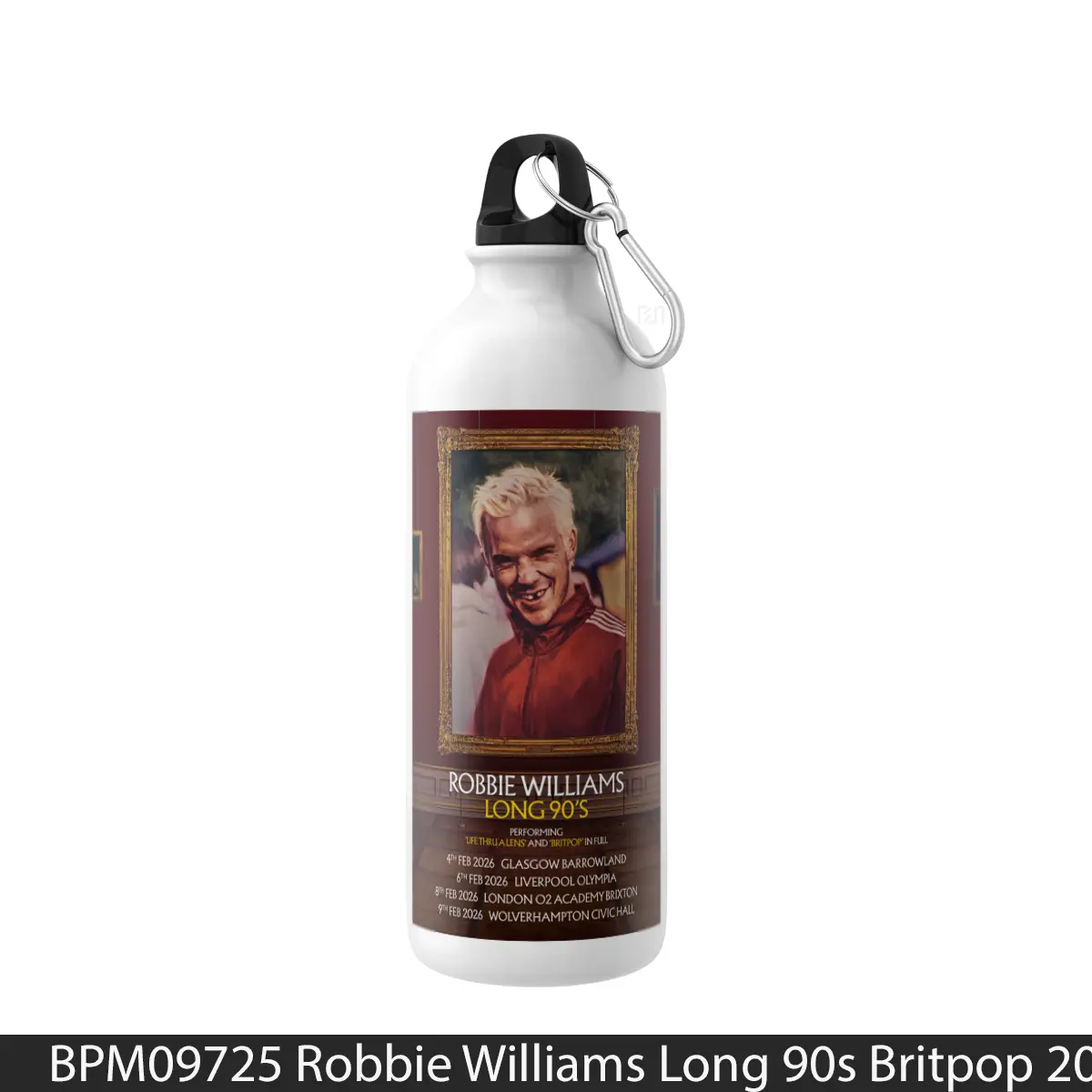 Botol Robbie Williams Long 90S Britpop 2026 Intimate Uk Tour - Music Sport Bottle