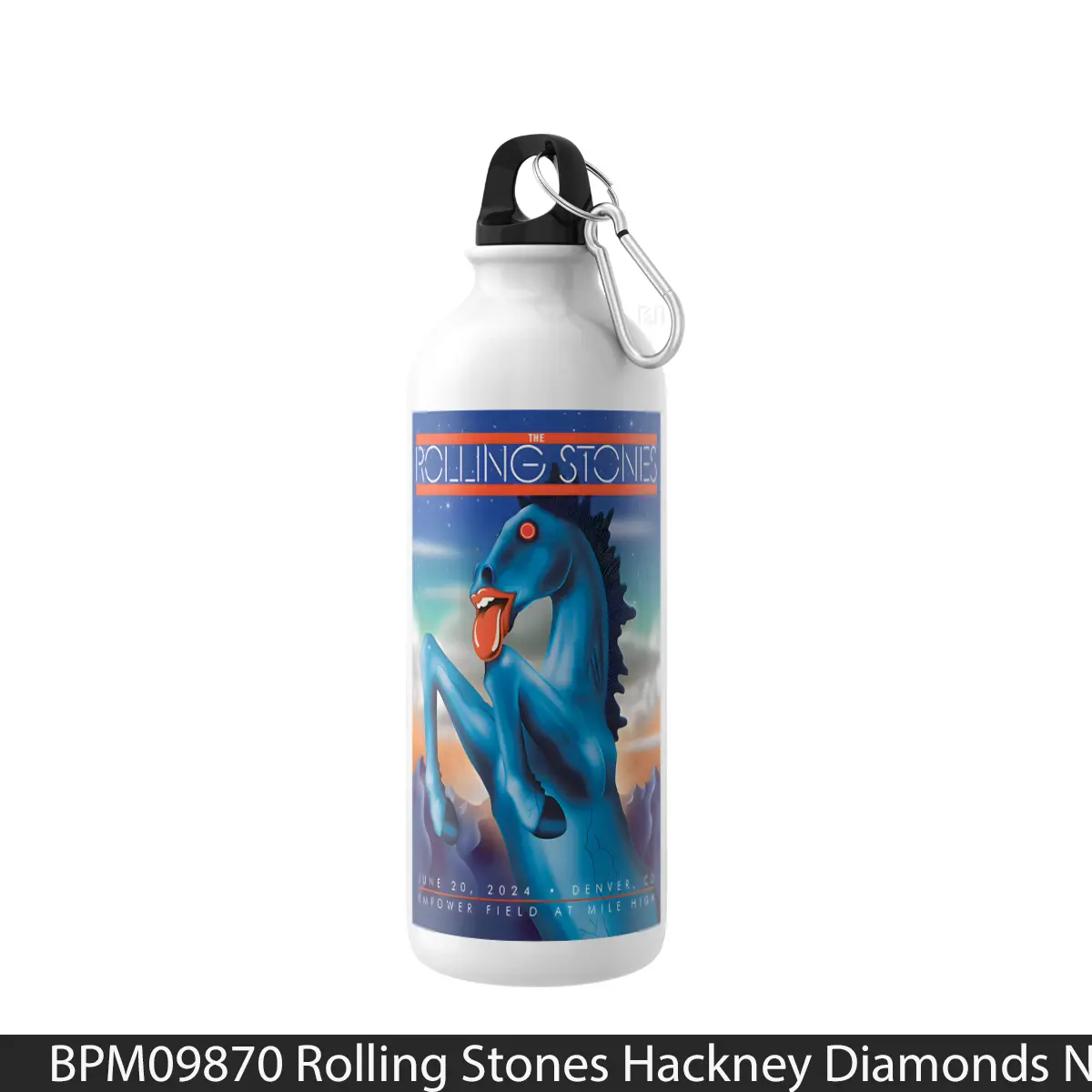 Botol Rolling Stones Hackney Diamonds North America Tour 2024 Denver Empower Field - Music Sport Bottle