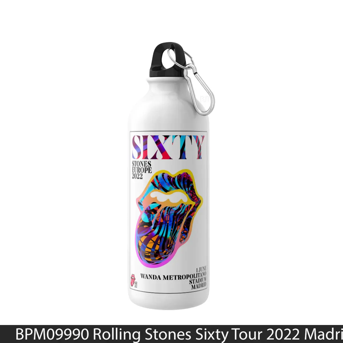 Botol Rolling Stones Sixty Tour 2022 Madrid - Music Sport Bottle