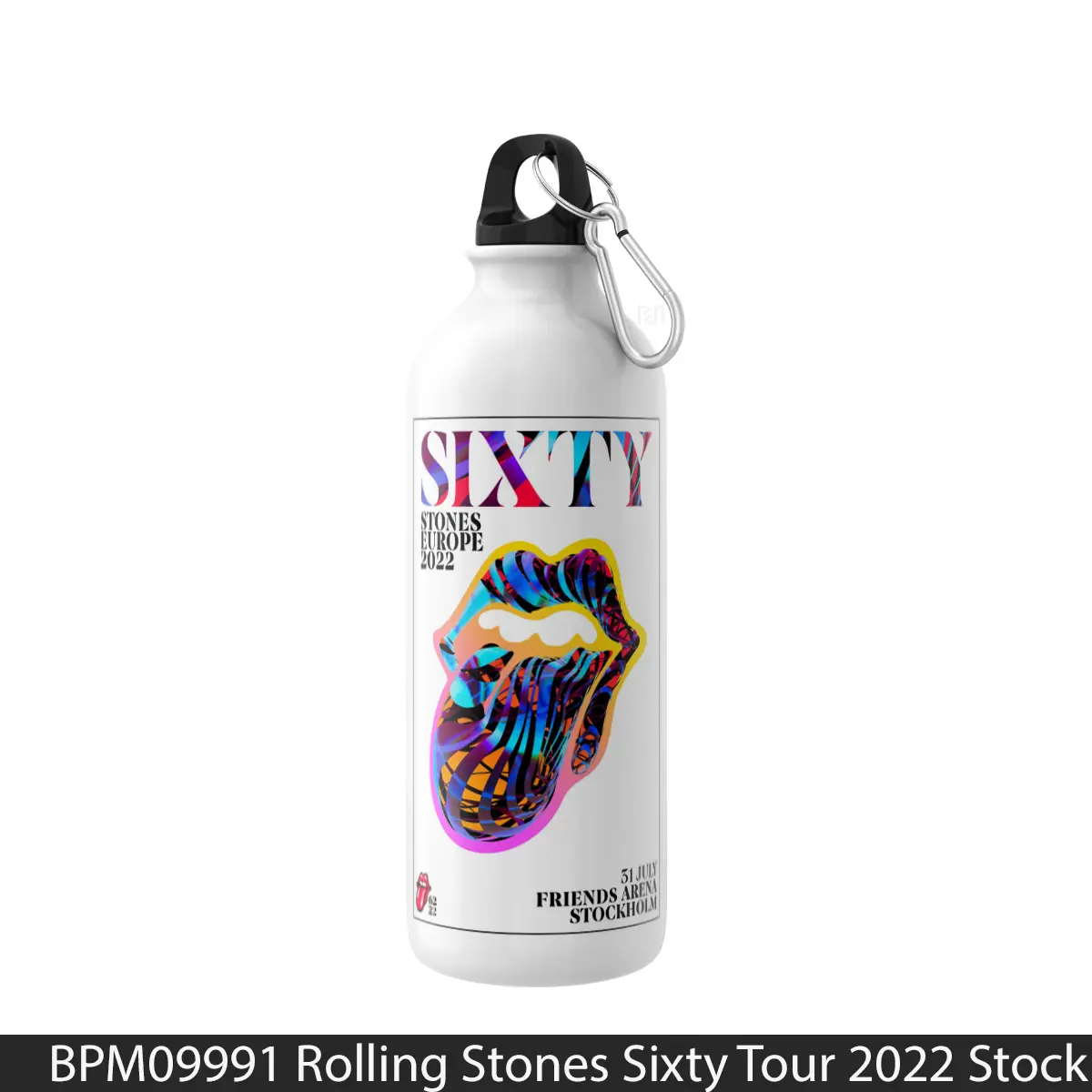 Botol Rolling Stones Sixty Tour 2022 Stockholm Friends Arena Version 2 - Music Sport Bottle