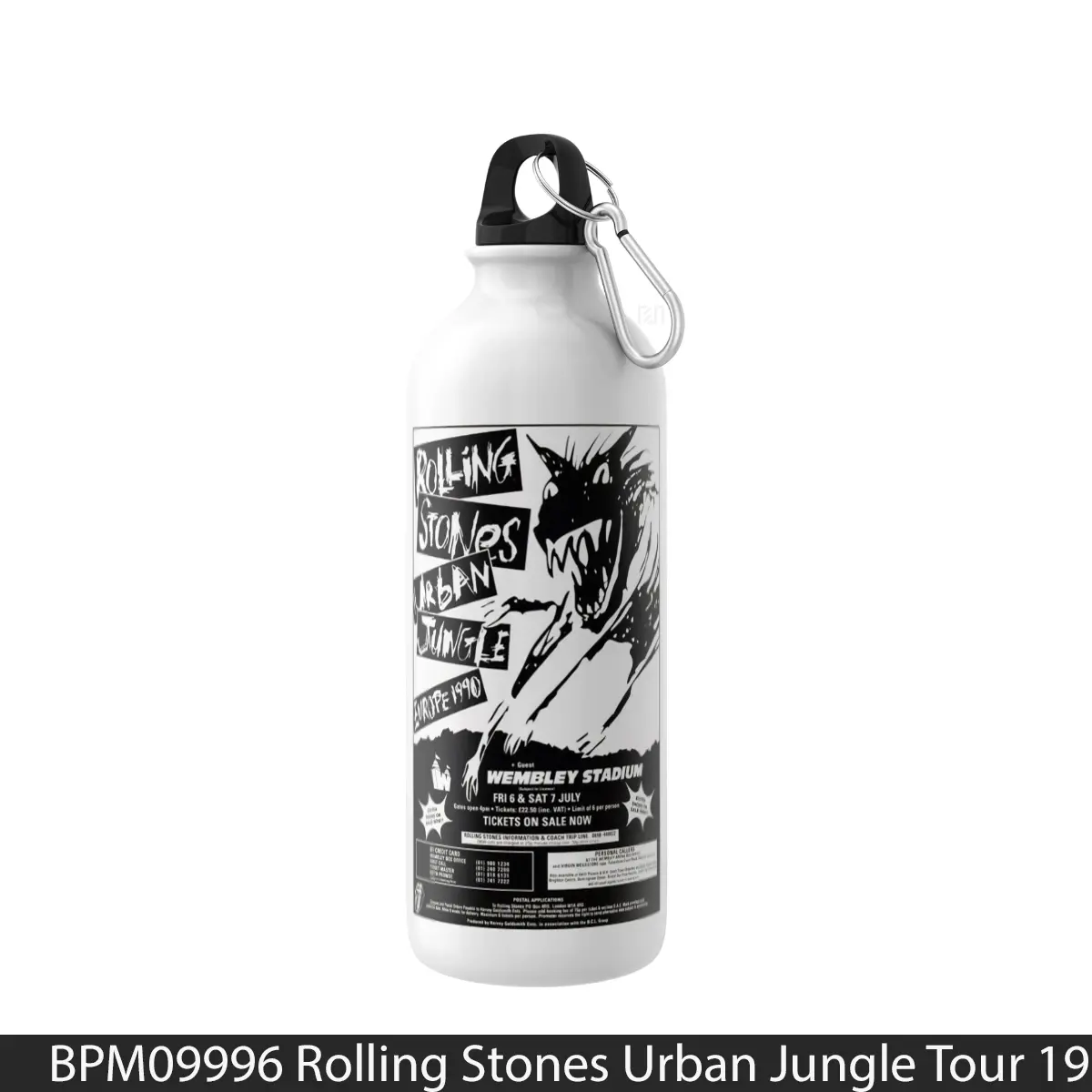 Botol Rolling Stones Urban Jungle Tour 1990 London Wembley - Music Sport Bottle