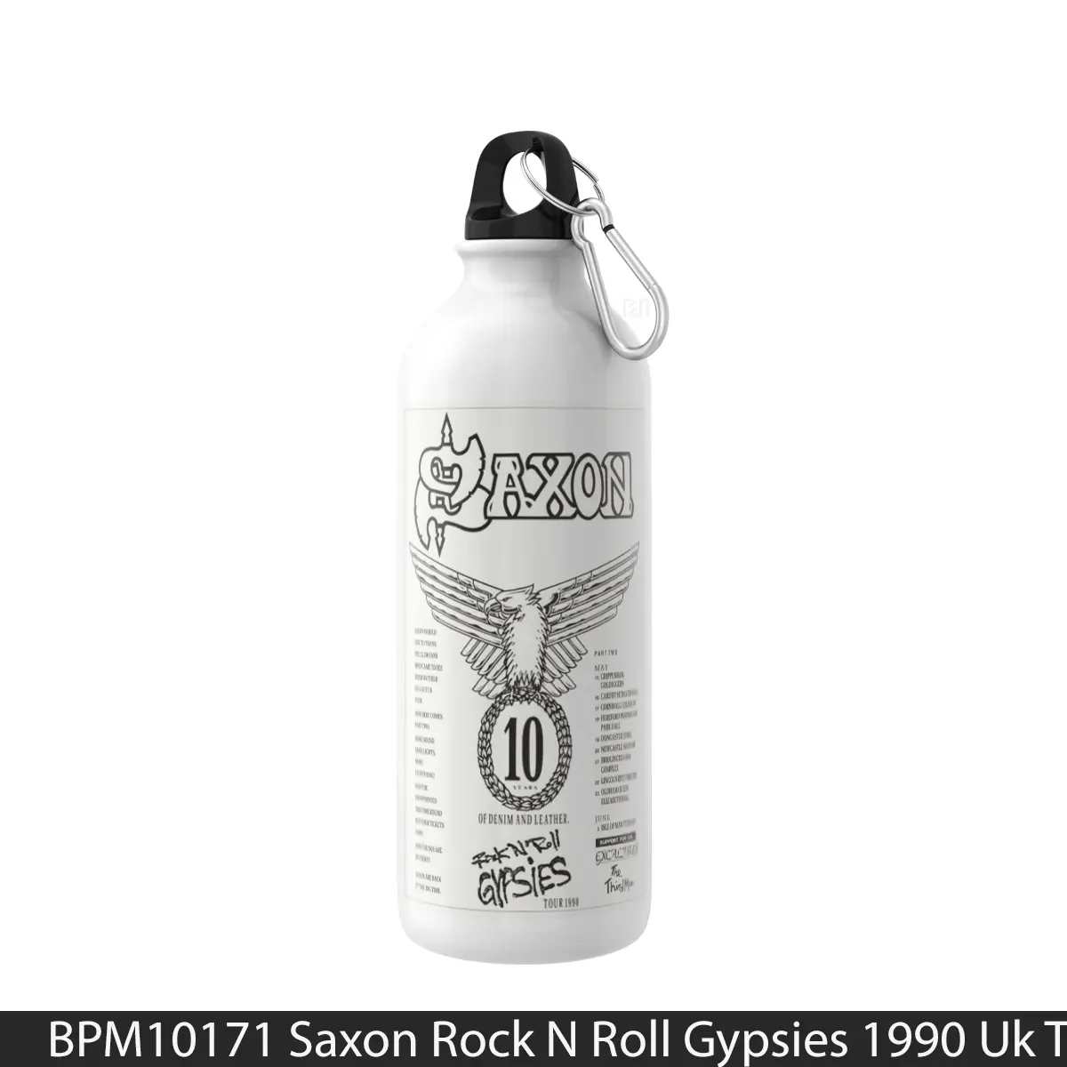 Botol Saxon Rock N Roll Gypsies 1990 Uk Tour 1 - Music Sport Bottle
