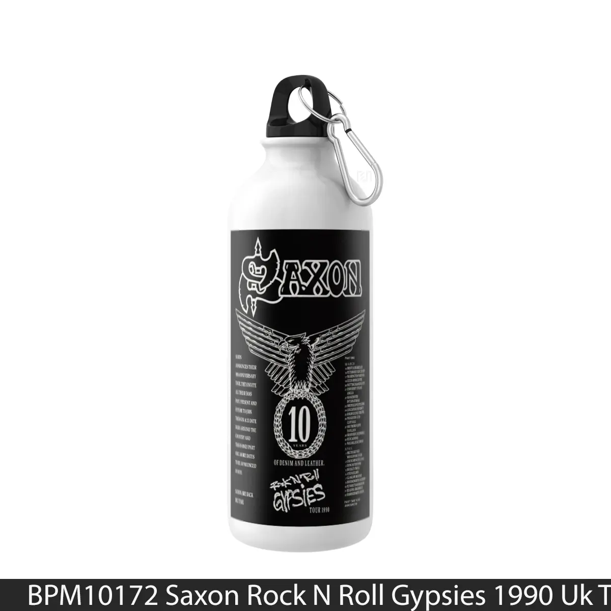 Botol Saxon Rock N Roll Gypsies 1990 Uk Tour - Music Sport Bottle