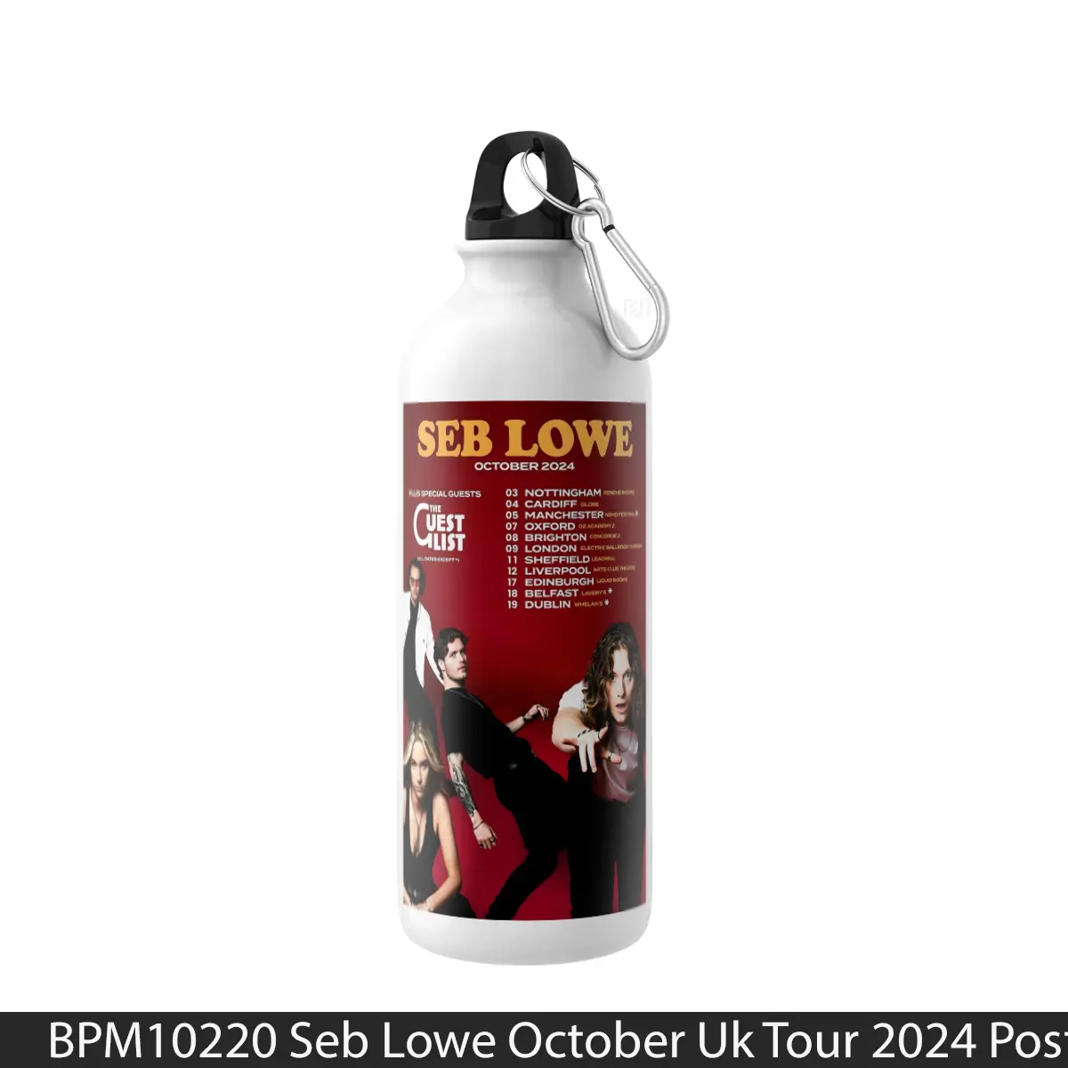 Botol Seb Lowe October Uk Tour 2024 - Music Sport Bottle
