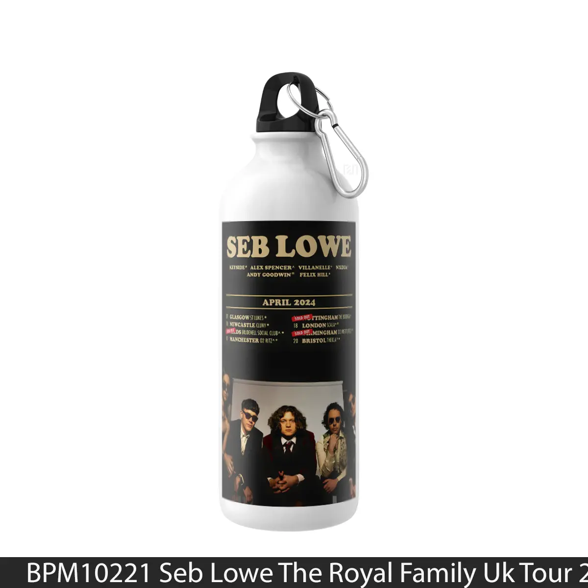 Botol Seb Lowe The Royal Family Uk Tour 2024 - Music Sport Bottle