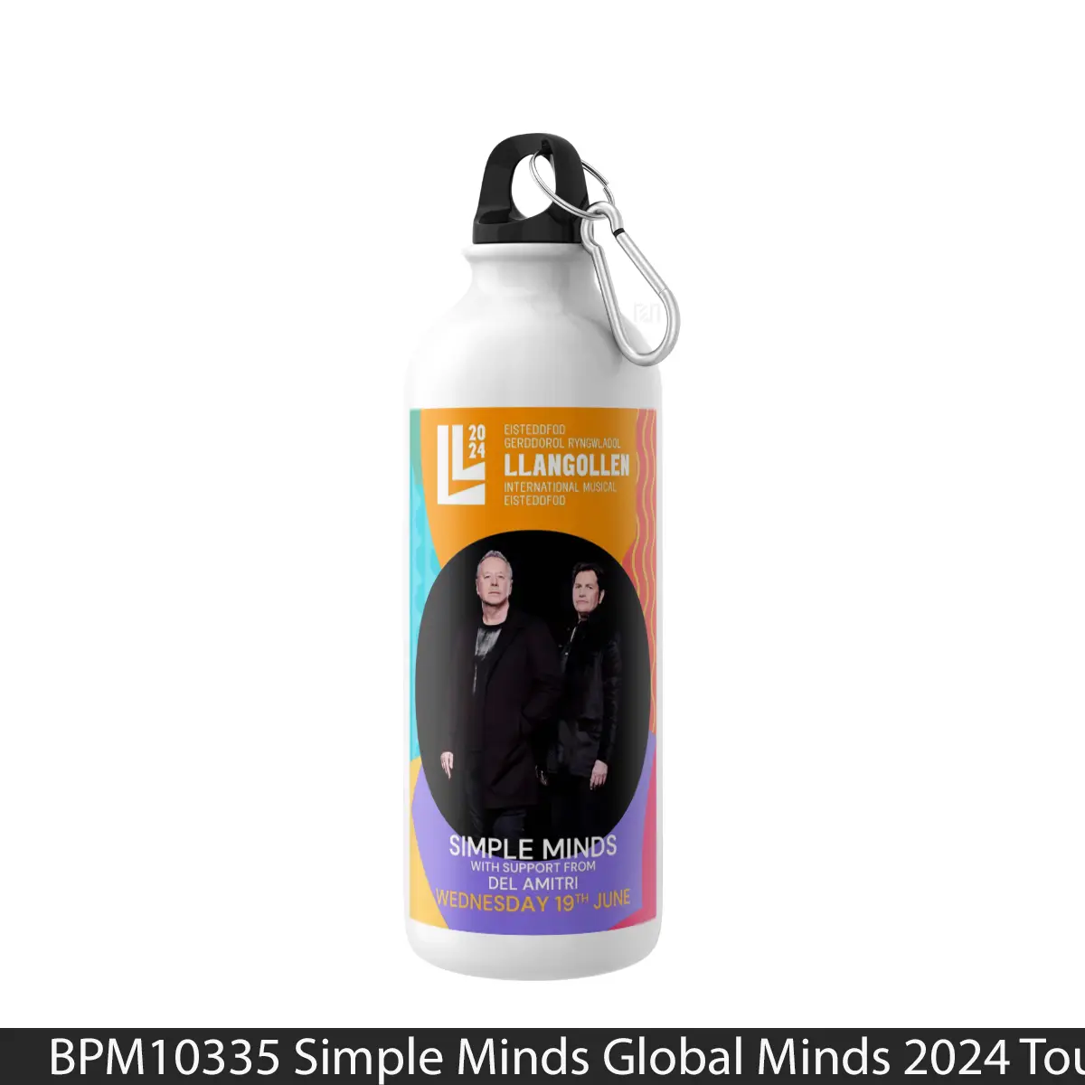 Botol Simple Minds Global Minds 2024 Tour Llangollen Eisteddfod - Music Sport Bottle