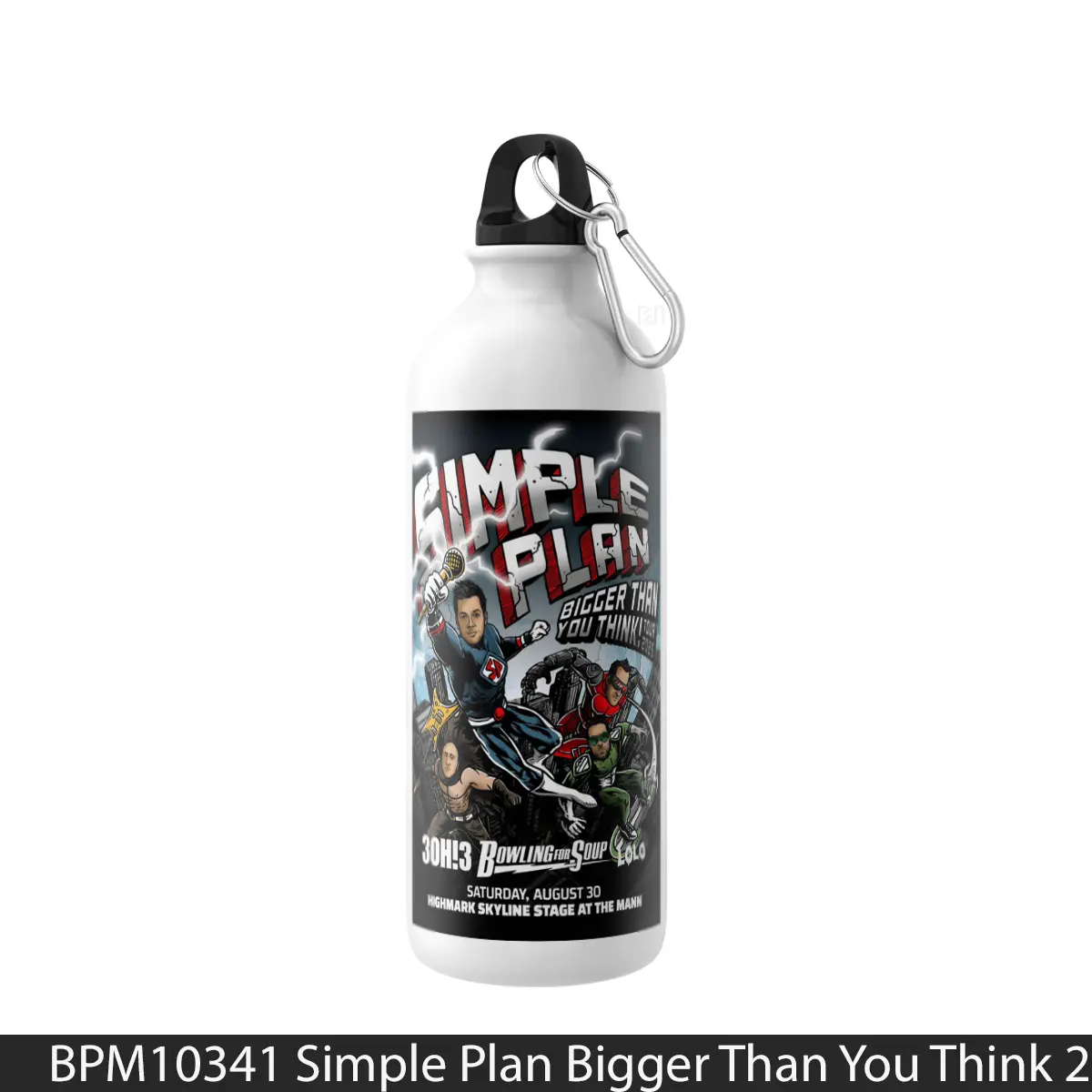 Botol Simple Plan Bigger Than You Think 2025 Tour - Music Sport Bottle