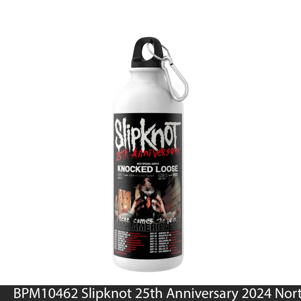 Botol Slipknot 25Th Anniversary 2024 North America Tour - Music Sport Bottle