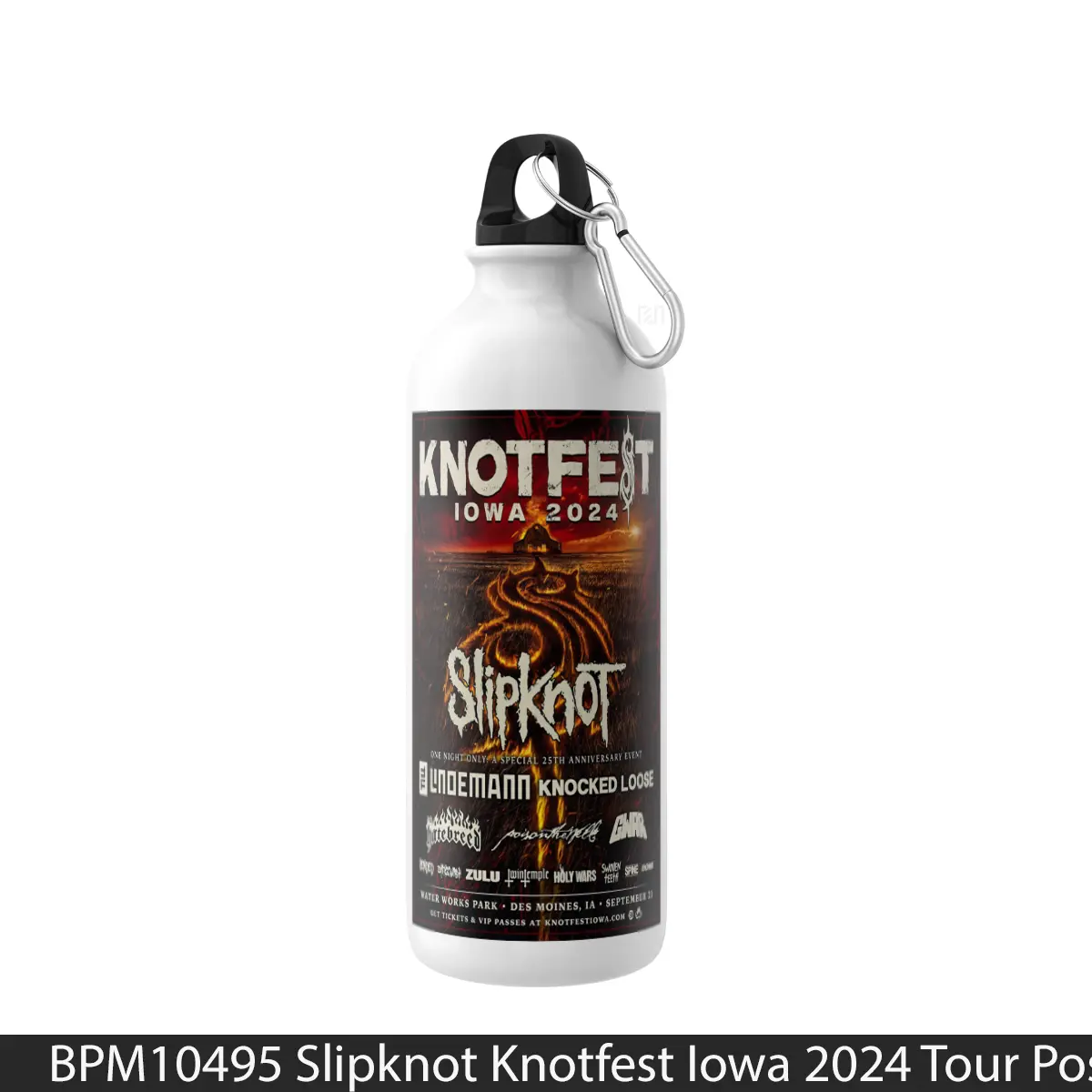 Botol Slipknot Knotfest Iowa 2024 Tour - Music Sport Bottle