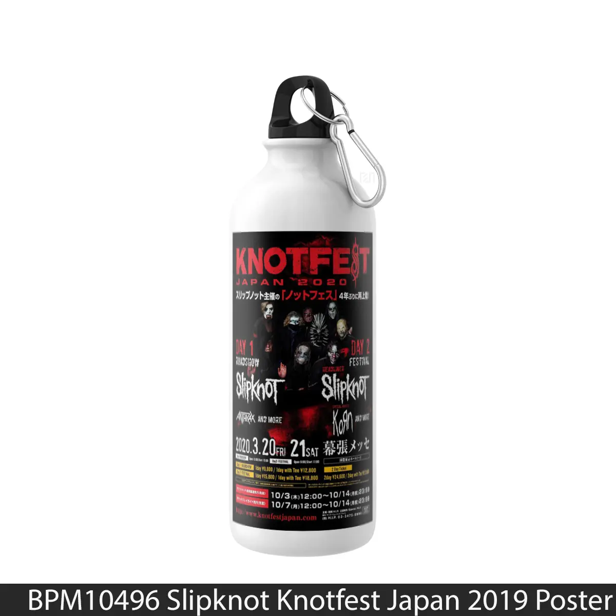 Botol Slipknot Knotfest Japan 2019 - Music Sport Bottle