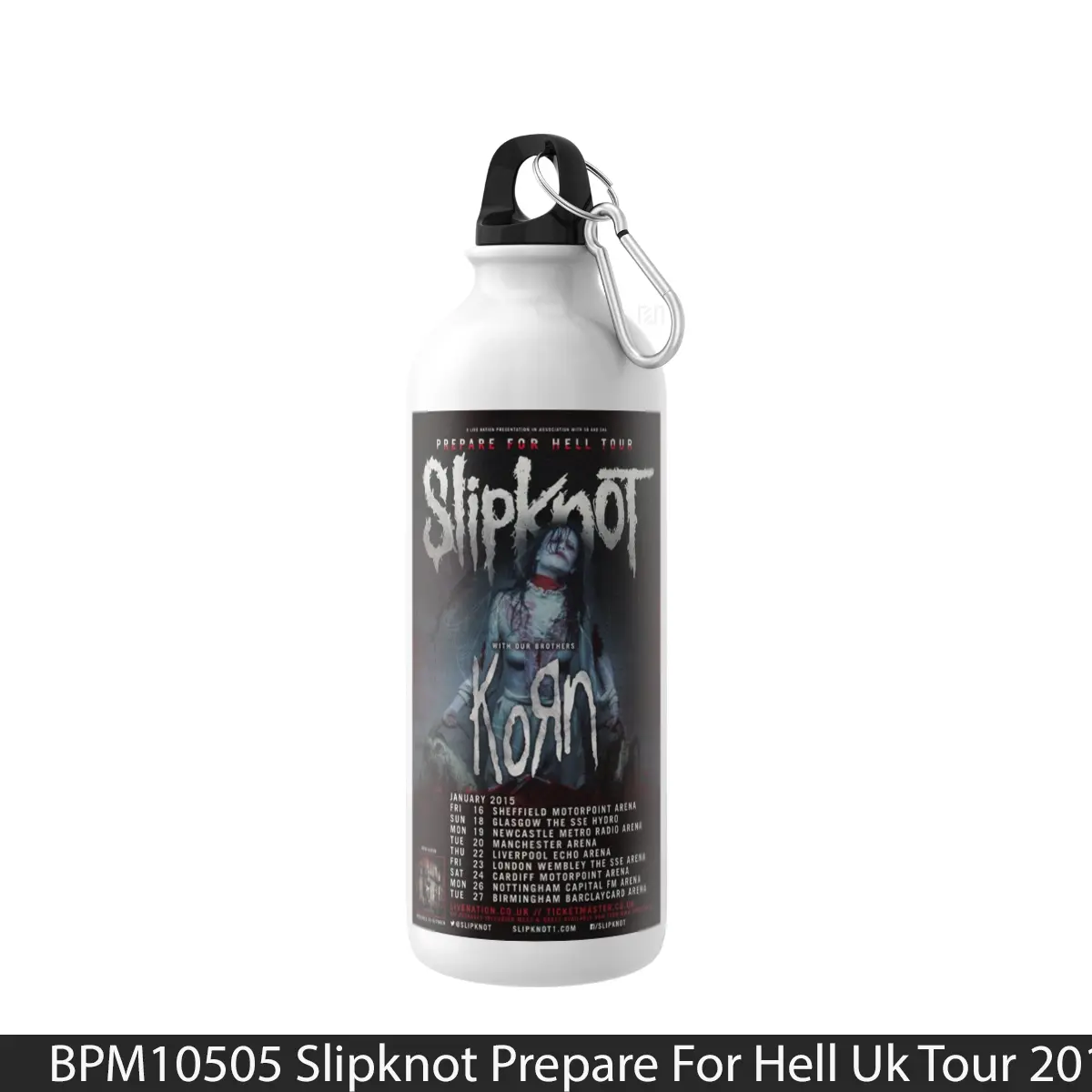 Botol Slipknot Prepare For Hell Uk Tour 2015 - Music Sport Bottle