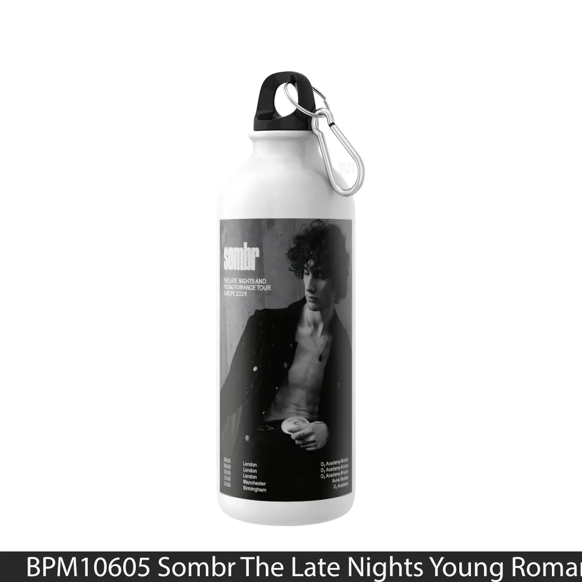 Botol Sombr The Late Nights Young Romance Uk Tour 2026 - Music Sport Bottle