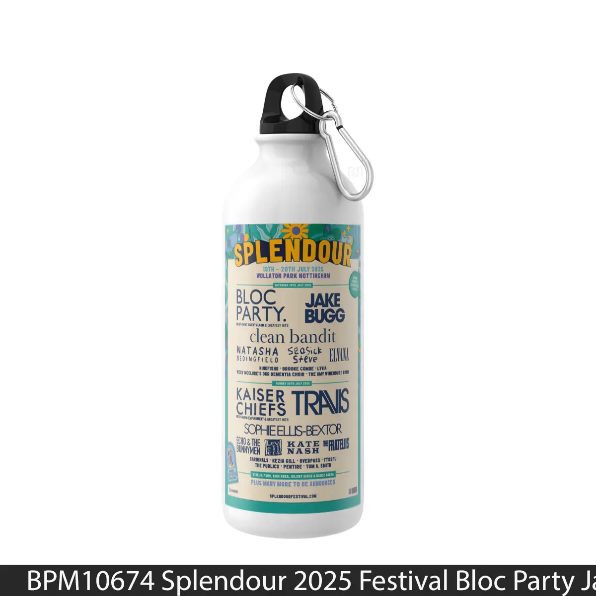 Botol Splendour 2025 Festival Bloc Party Jake Bugg - Music Sport Bottle