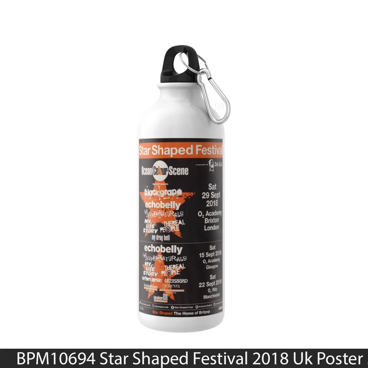 Botol Star Shaped Festival 2018 Uk - Music Sport Bottle