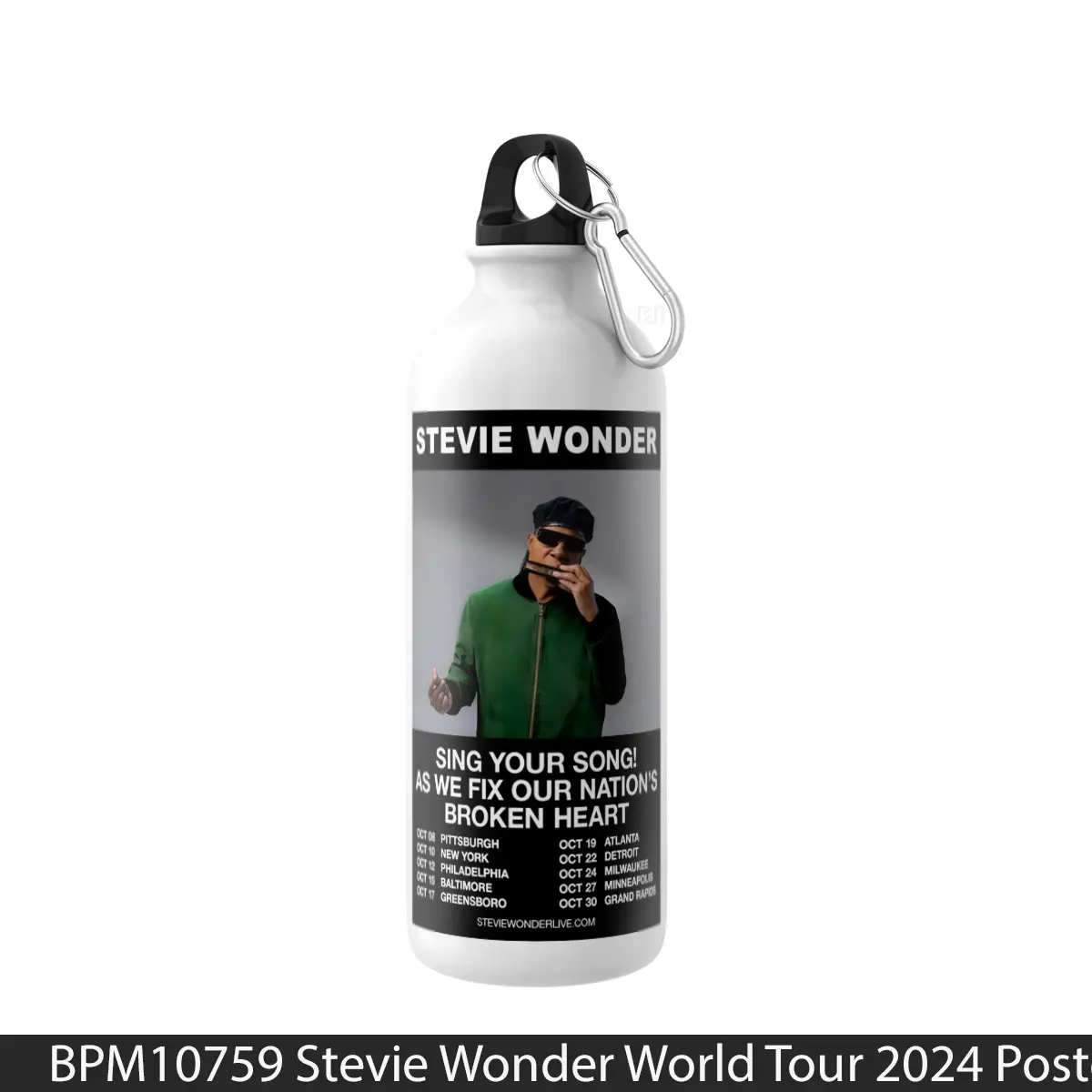 Botol Stevie Wonder World Tour 2024 - Music Sport Bottle