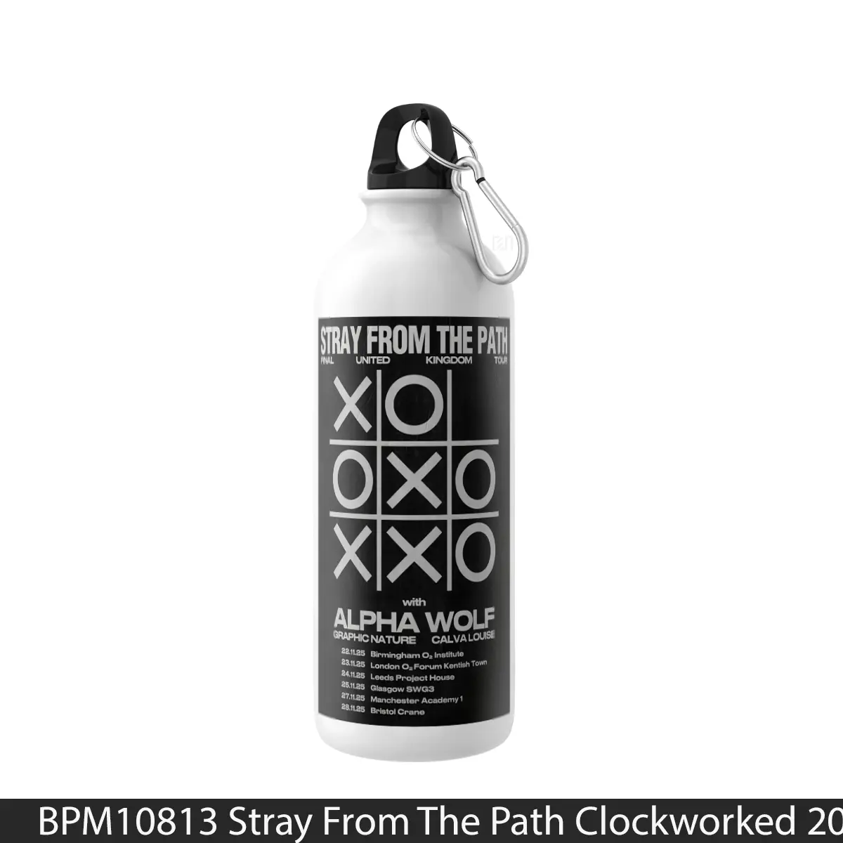Botol Stray From The Path Clockworked 2025 Uk Tour - Music Sport Bottle