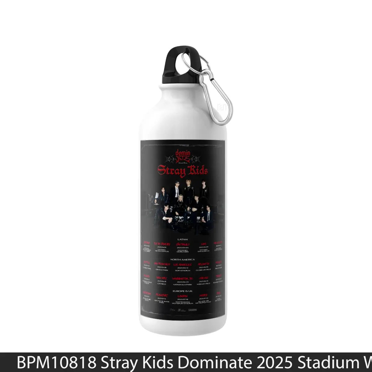 Botol Stray Kids Dominate 2025 Stadium World Tour 2 - Music Sport Bottle