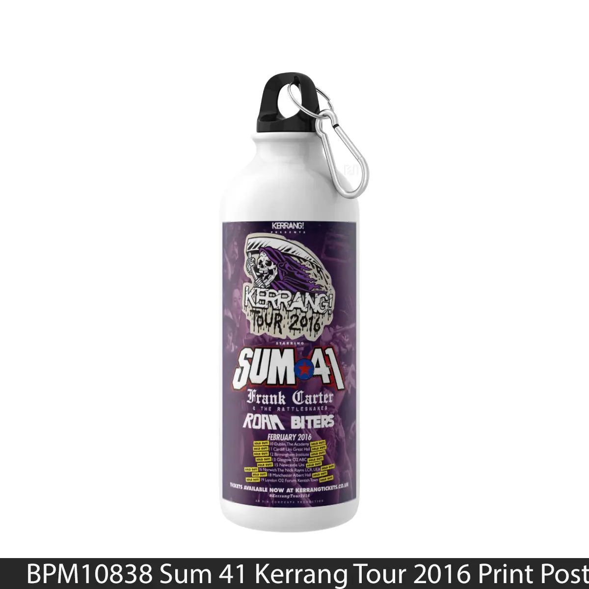 Botol Sum 41 Kerrang Tour 2016 Print - Music Sport Bottle