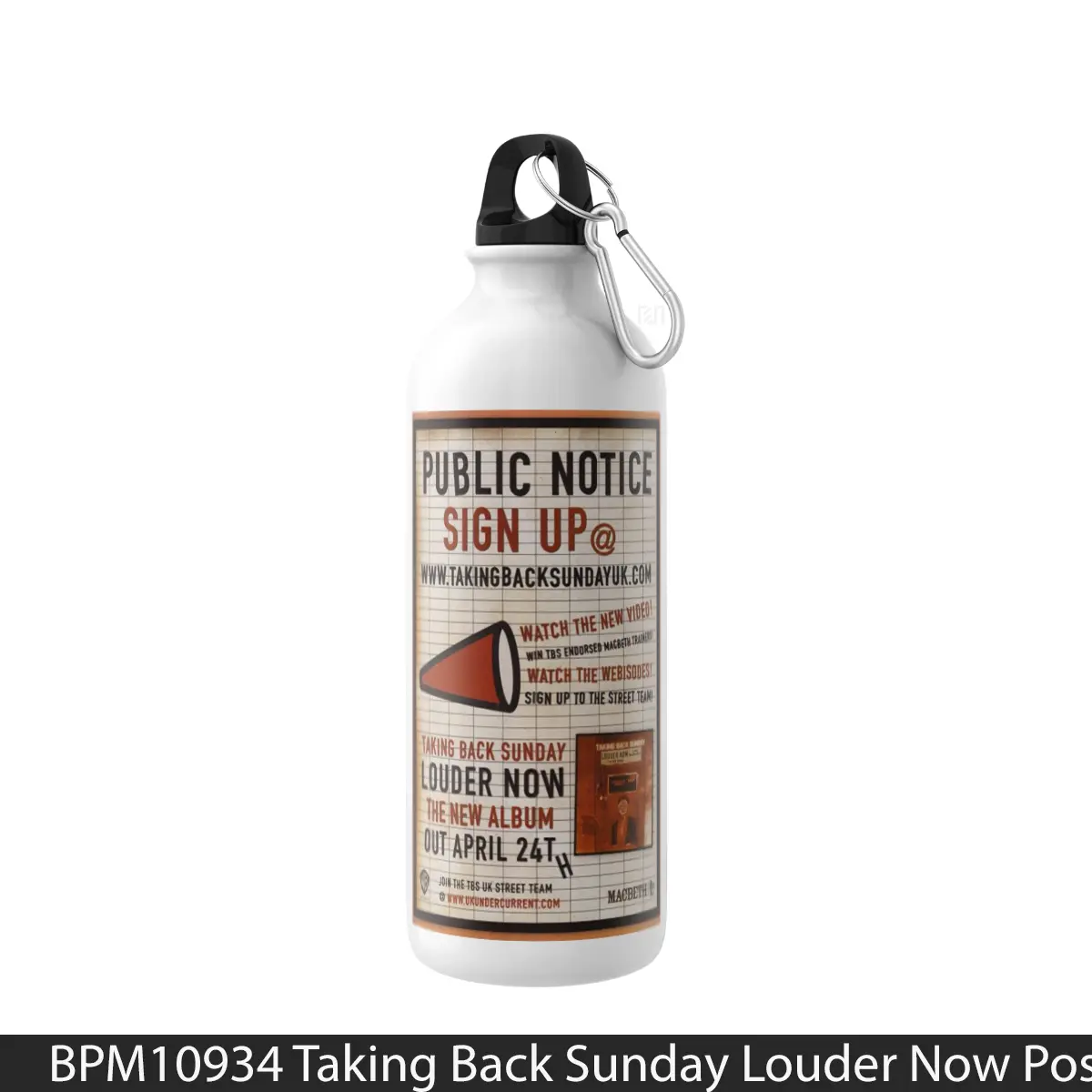 Botol Taking Back Sunday Louder Now - Music Sport Bottle