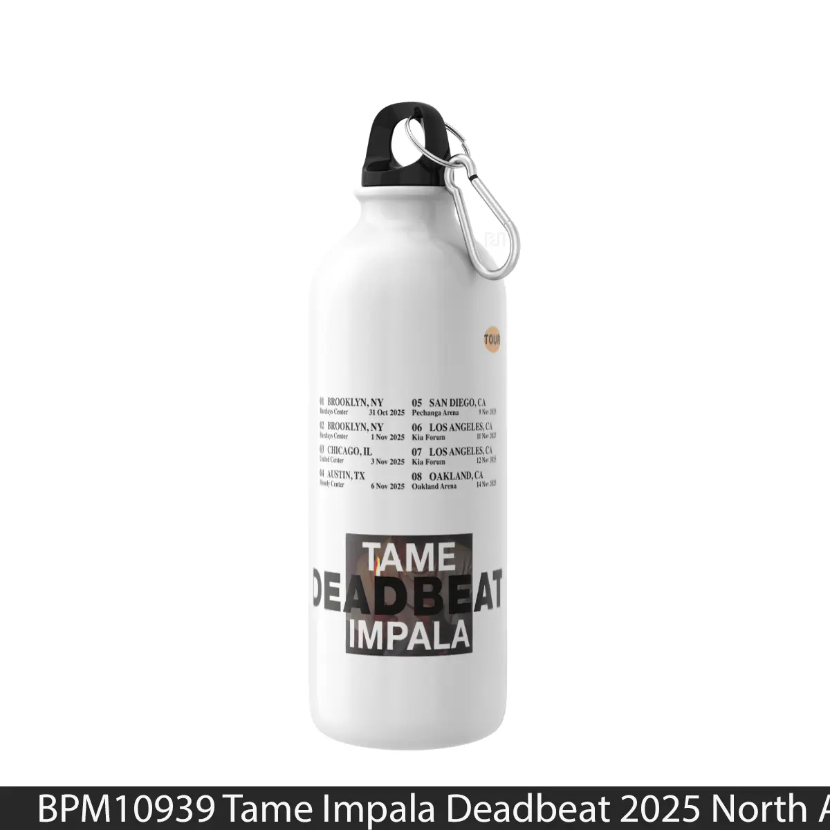 Botol Tame Impala Deadbeat 2025 North America Arena Tour - Music Sport Bottle