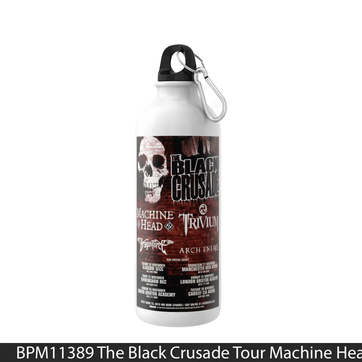 Botol The Black Crusade Tour Machine Head Trivium - Music Sport Bottle