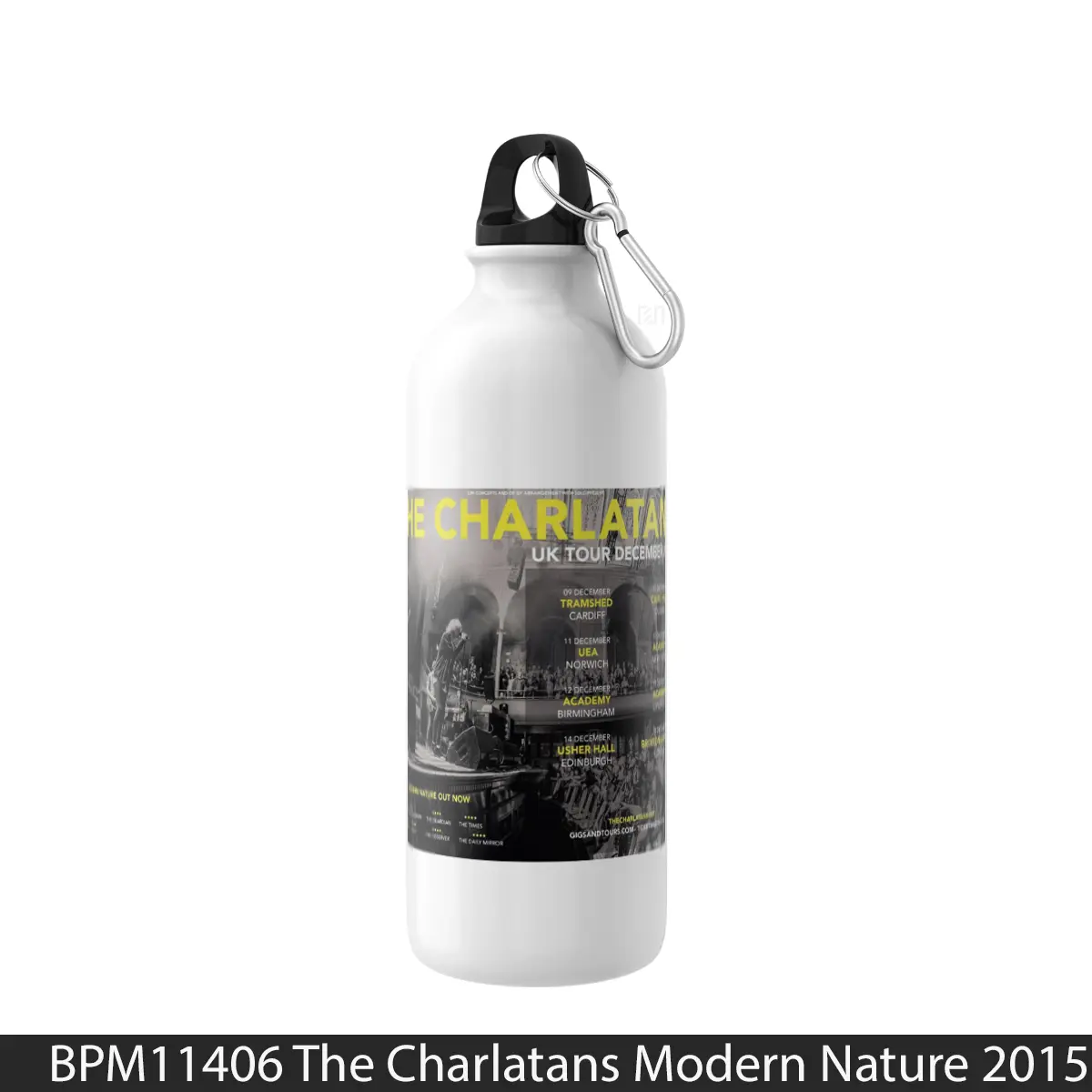 Botol The Charlatans Modern Nature 2015 Uk Tour Print - Music Sport Bottle