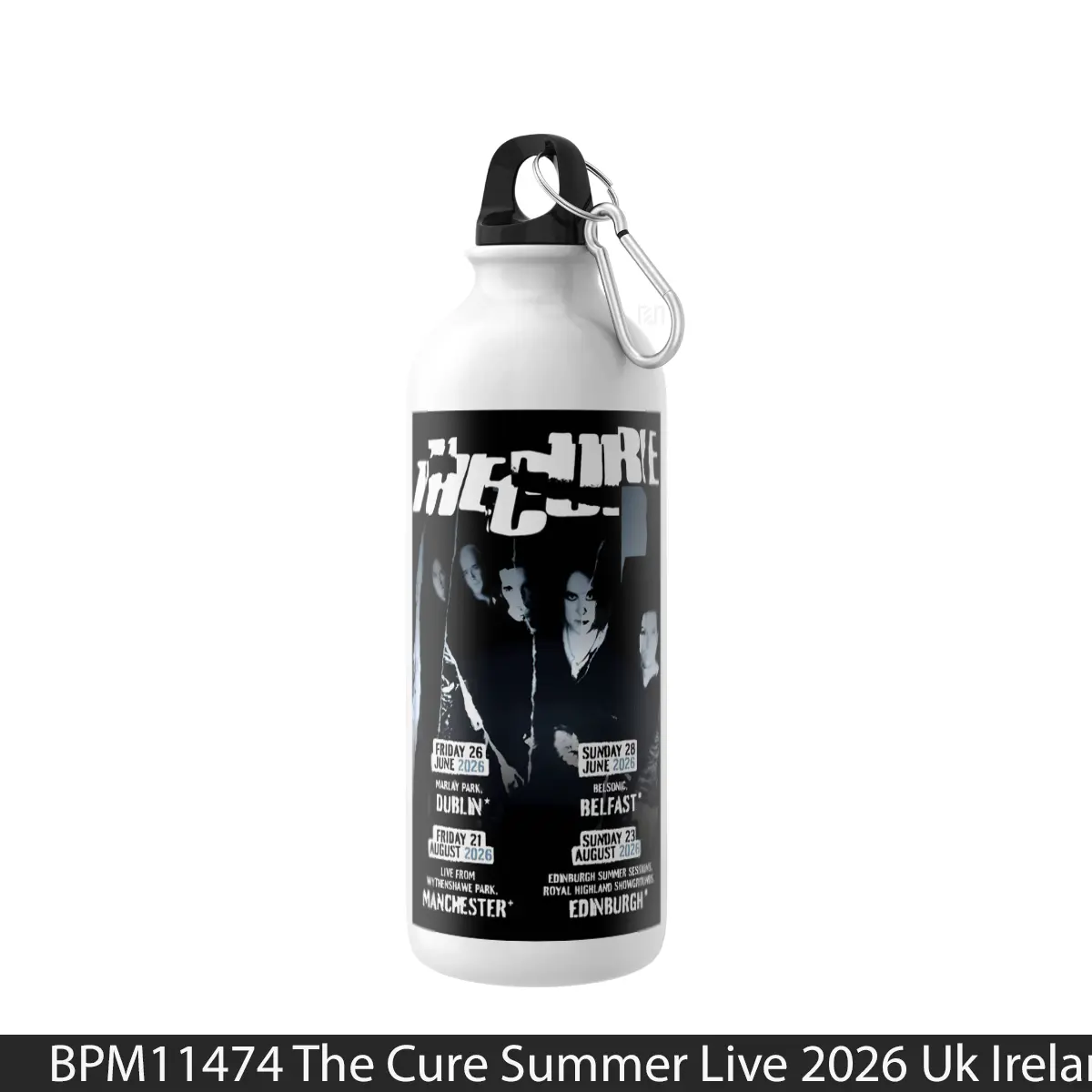 Botol The Cure Summer Live 2026 Uk Ireland Tour Alt - Music Sport Bottle