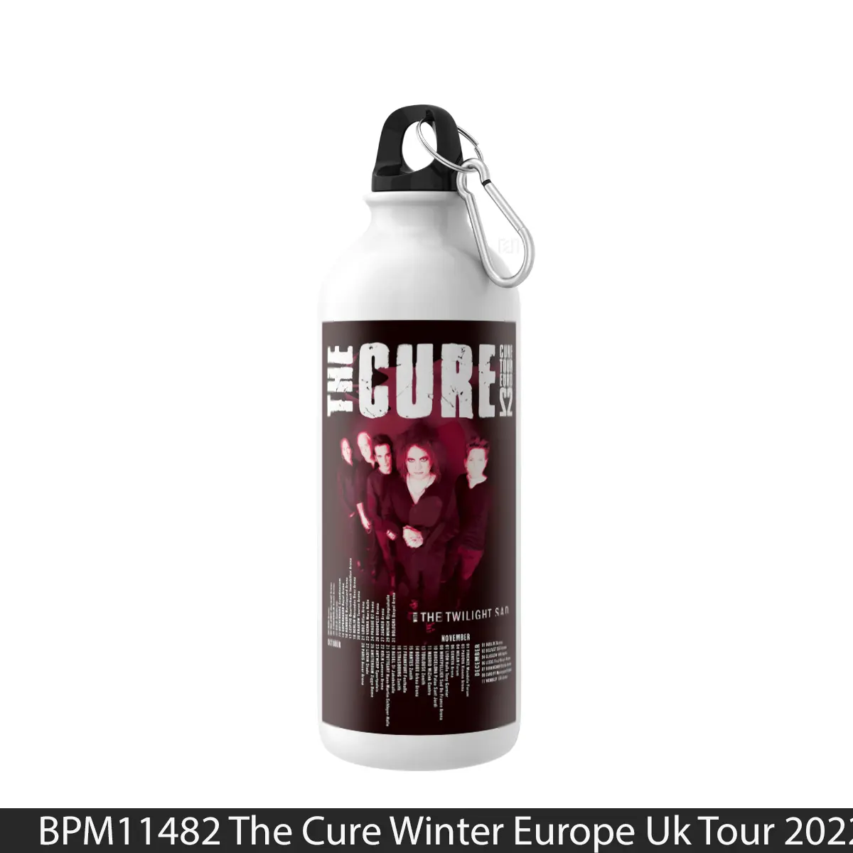 Botol The Cure Winter Europe Uk Tour 2022 - Music Sport Bottle