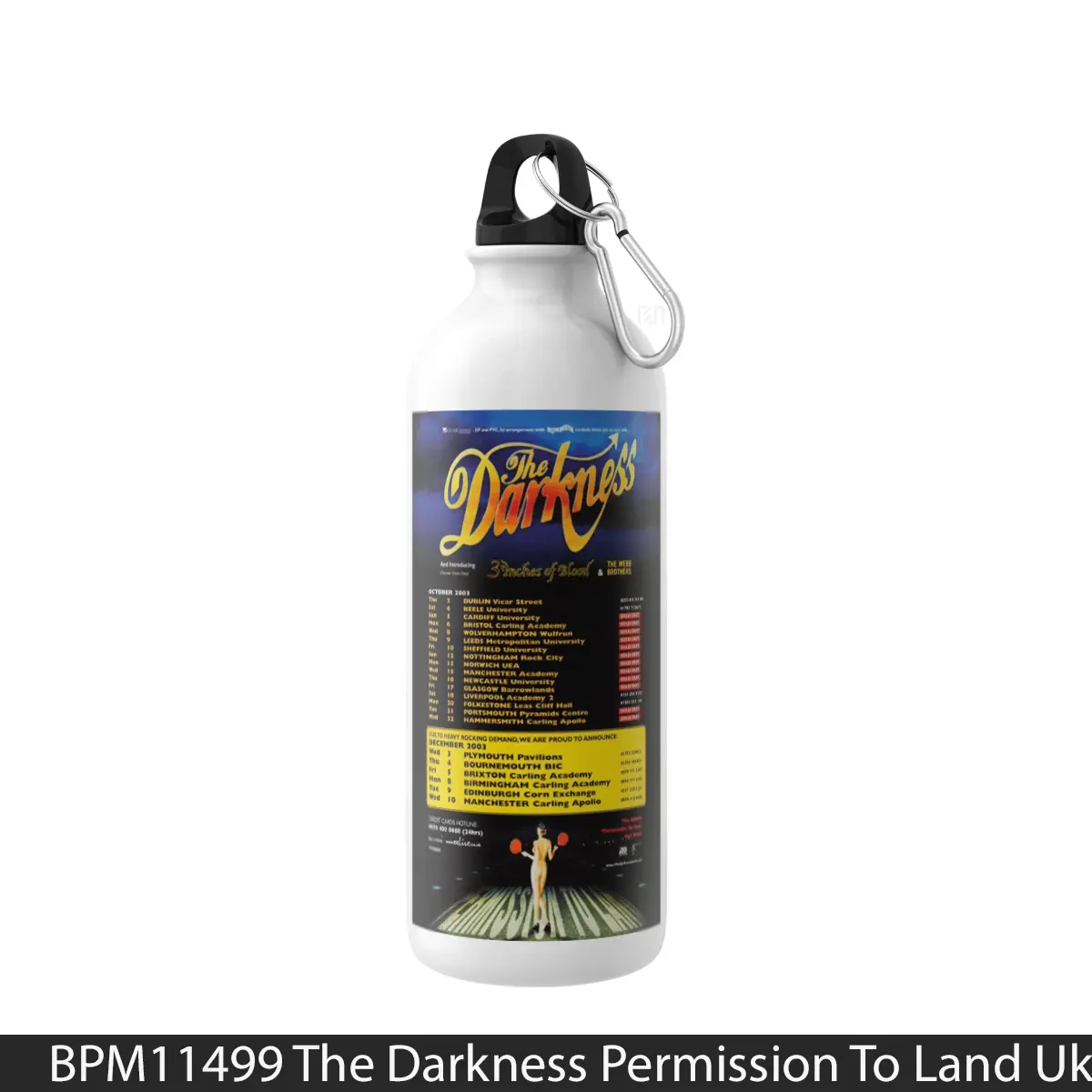 Botol The Darkness Permission To Land Uk Tour 2003 - Music Sport Bottle