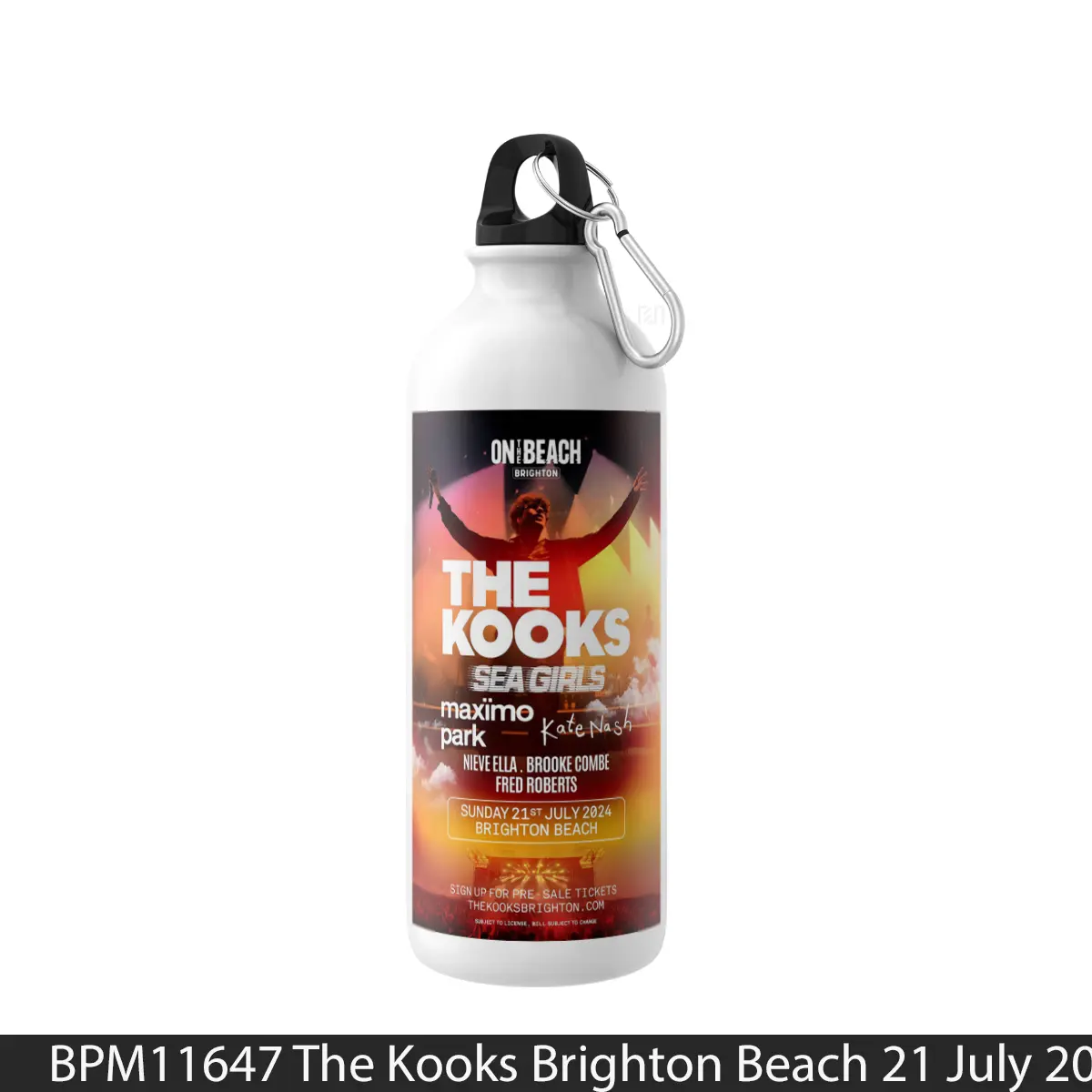 Botol The Kooks Brighton Beach 21 July 2024 - Music Sport Bottle