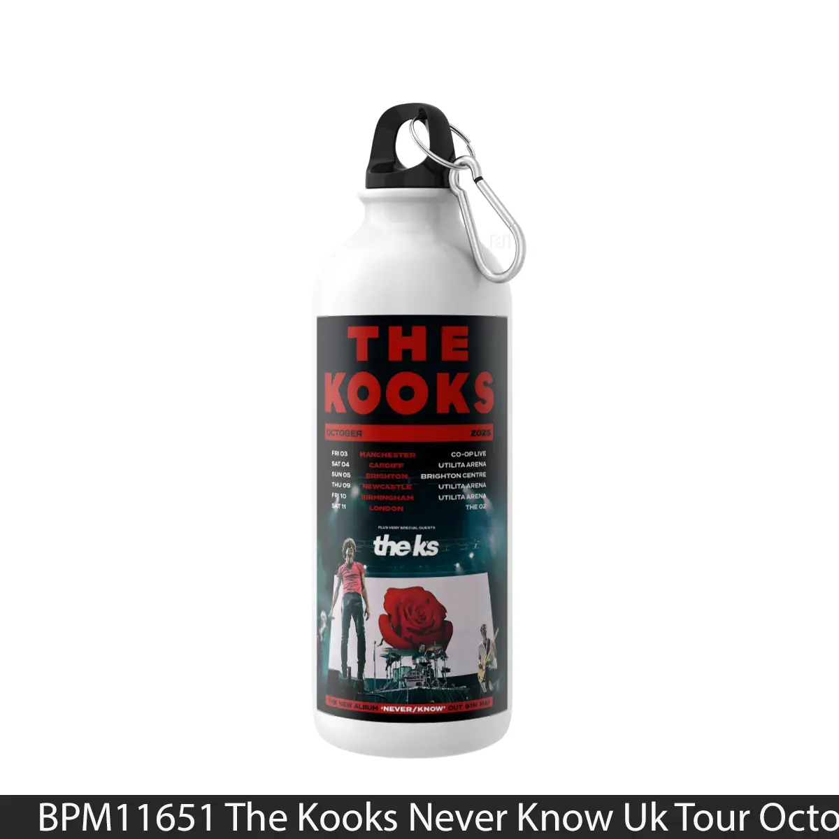 Botol The Kooks Never Know Uk Tour October 2025 - Music Sport Bottle