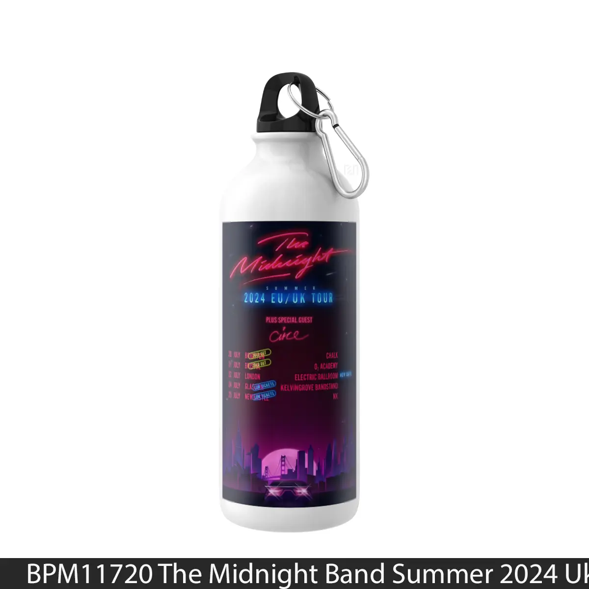 Botol The Midnight Band Summer 2024 Uk Tour - Music Sport Bottle