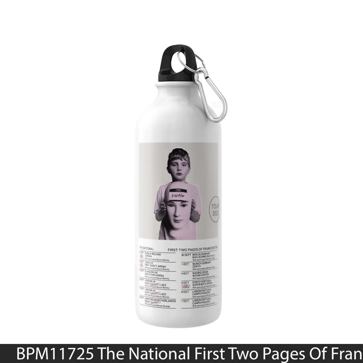 Botol The National First Two Pages Of Frankenstein 2023 Tour - Music Sport Bottle