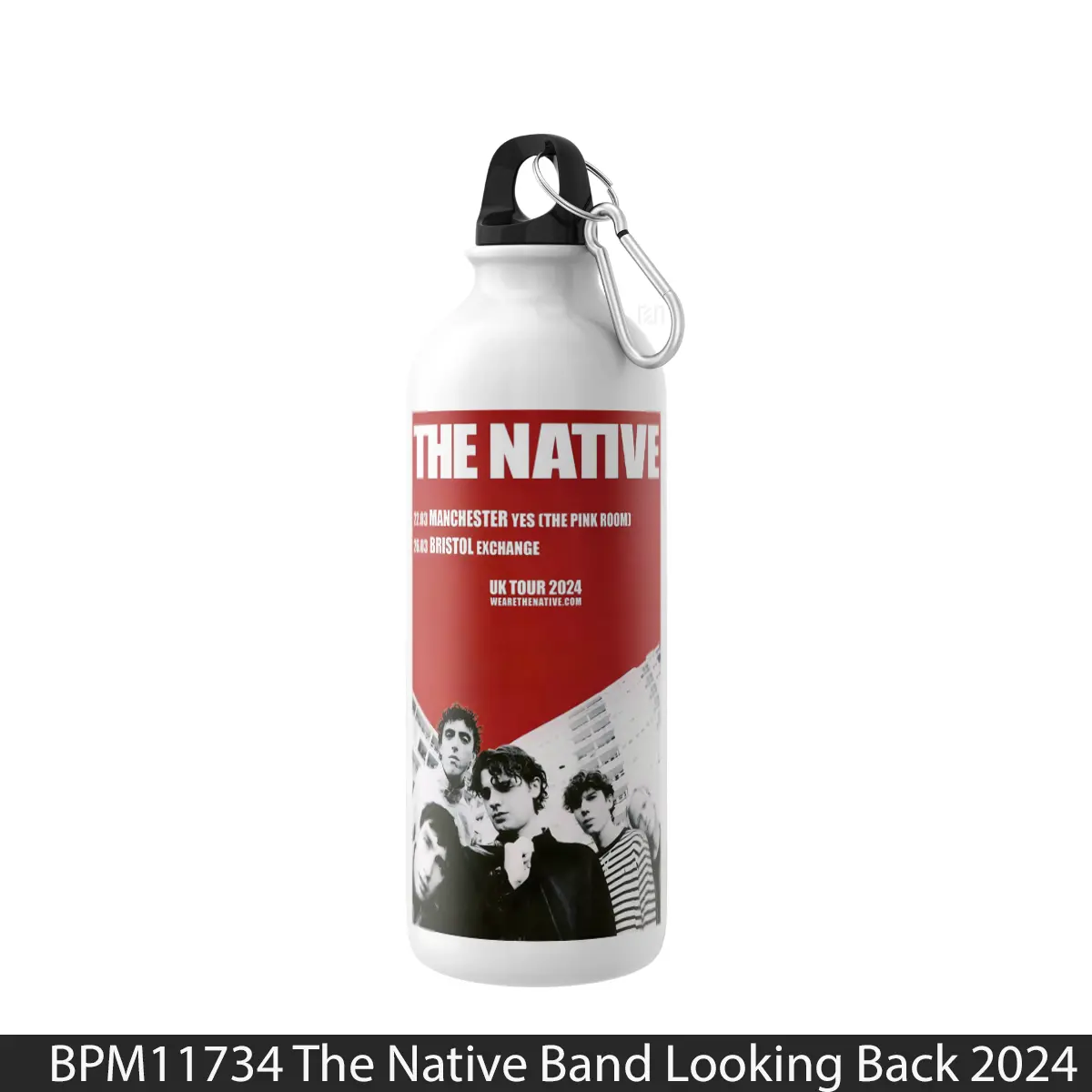 Botol The Native Band Looking Back 2024 Uk Tour - Music Sport Bottle