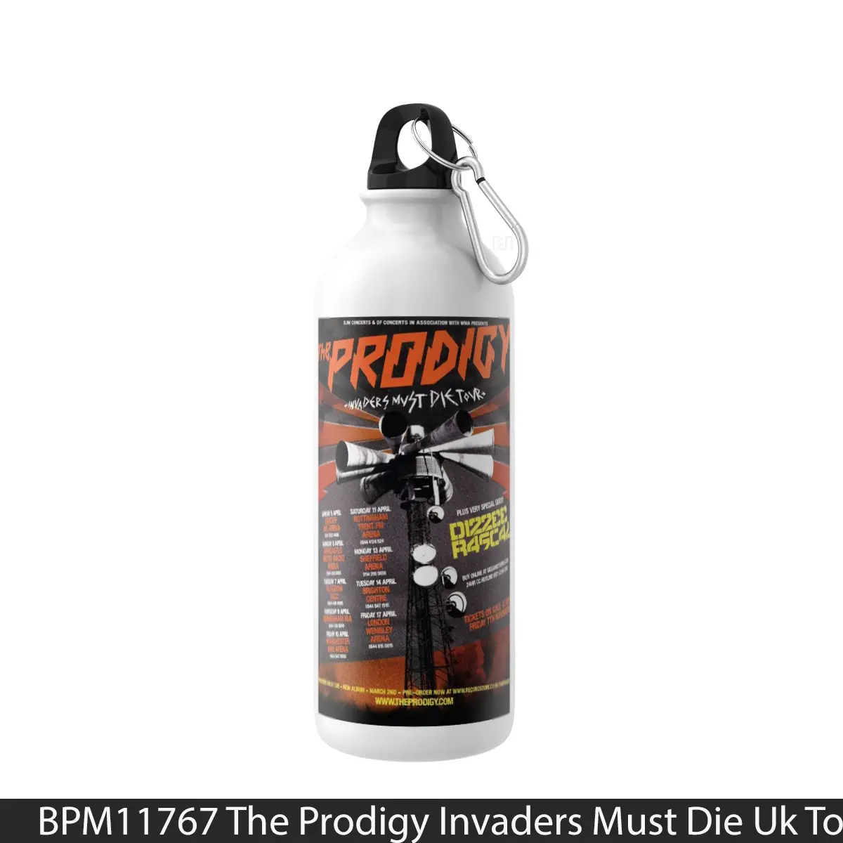 Botol The Prodigy Invaders Must Die Uk Tour 2009 - Music Sport Bottle