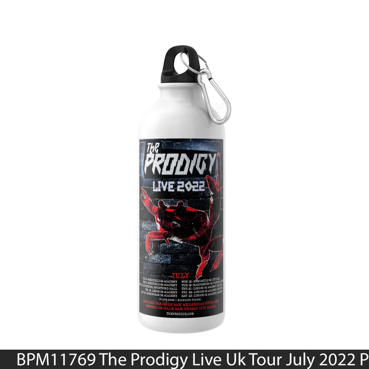Botol The Prodigy Live Uk Tour July 2022 - Music Sport Bottle