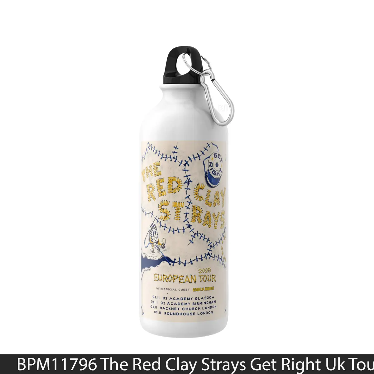 Botol The Red Clay Strays Get Right Uk Tour 2025 - Music Sport Bottle